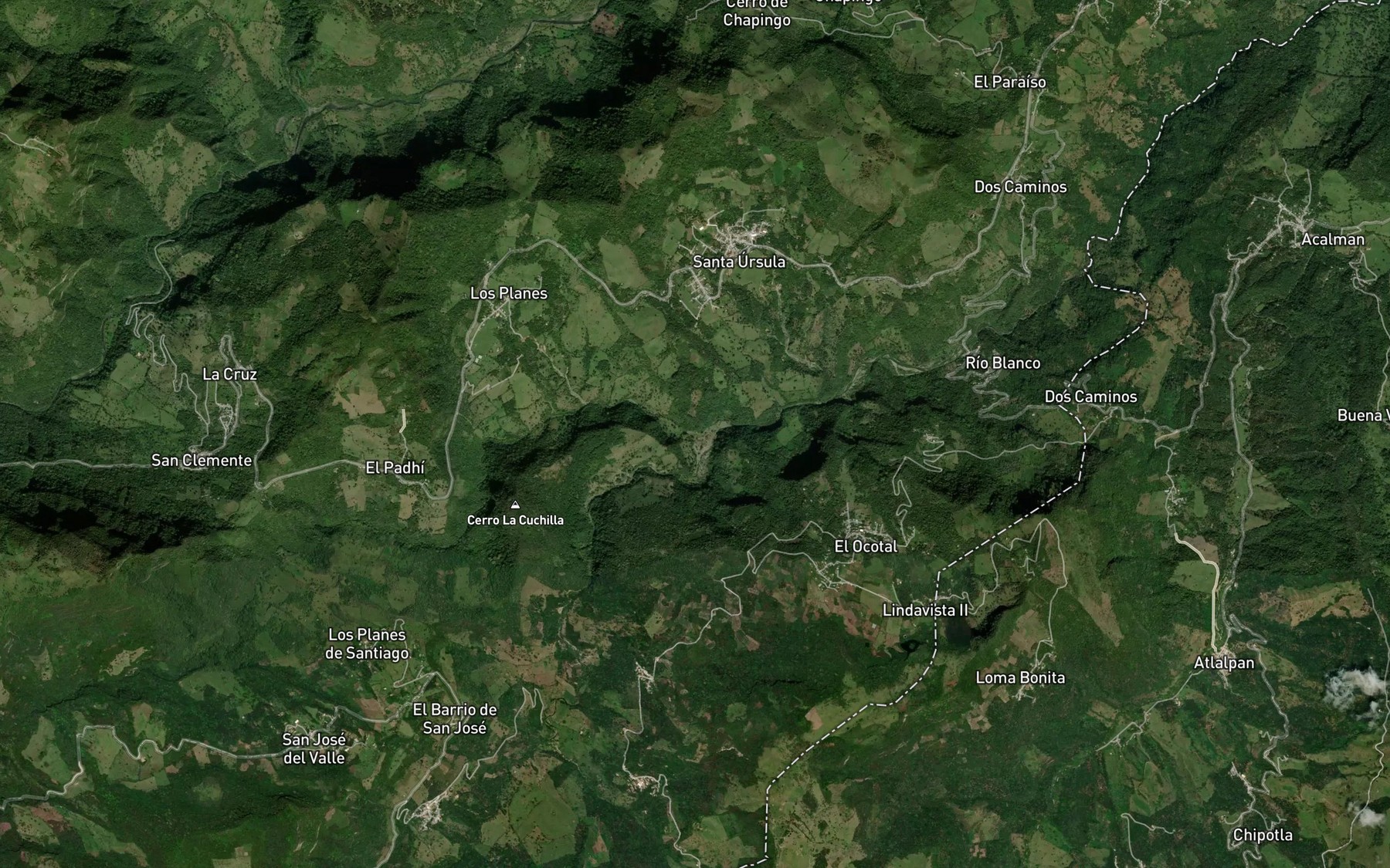 Satellite map of the La Ardilla
