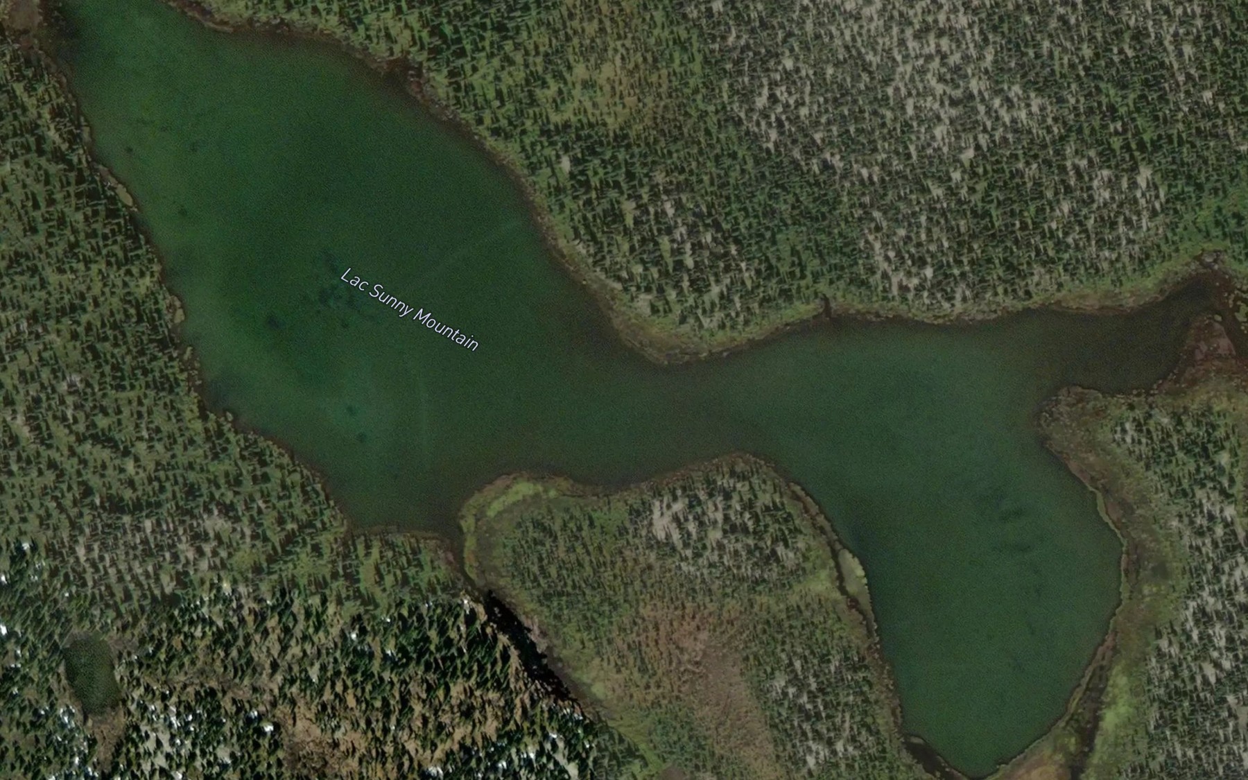 Satellite map of the Lac Sunny Mountain
