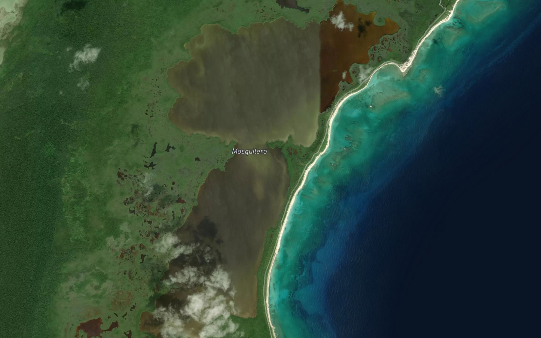 Satellite map of the Laguna Mosquitero