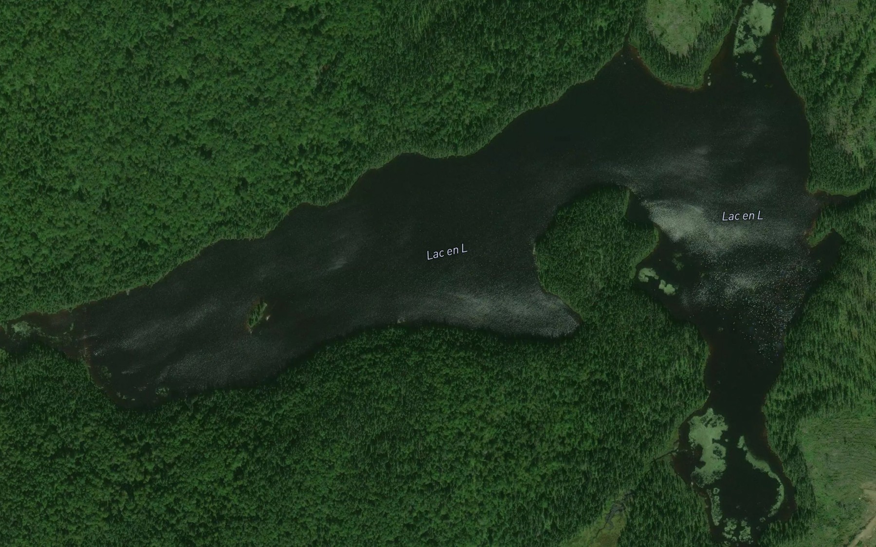 Satellite map of the Lac en L