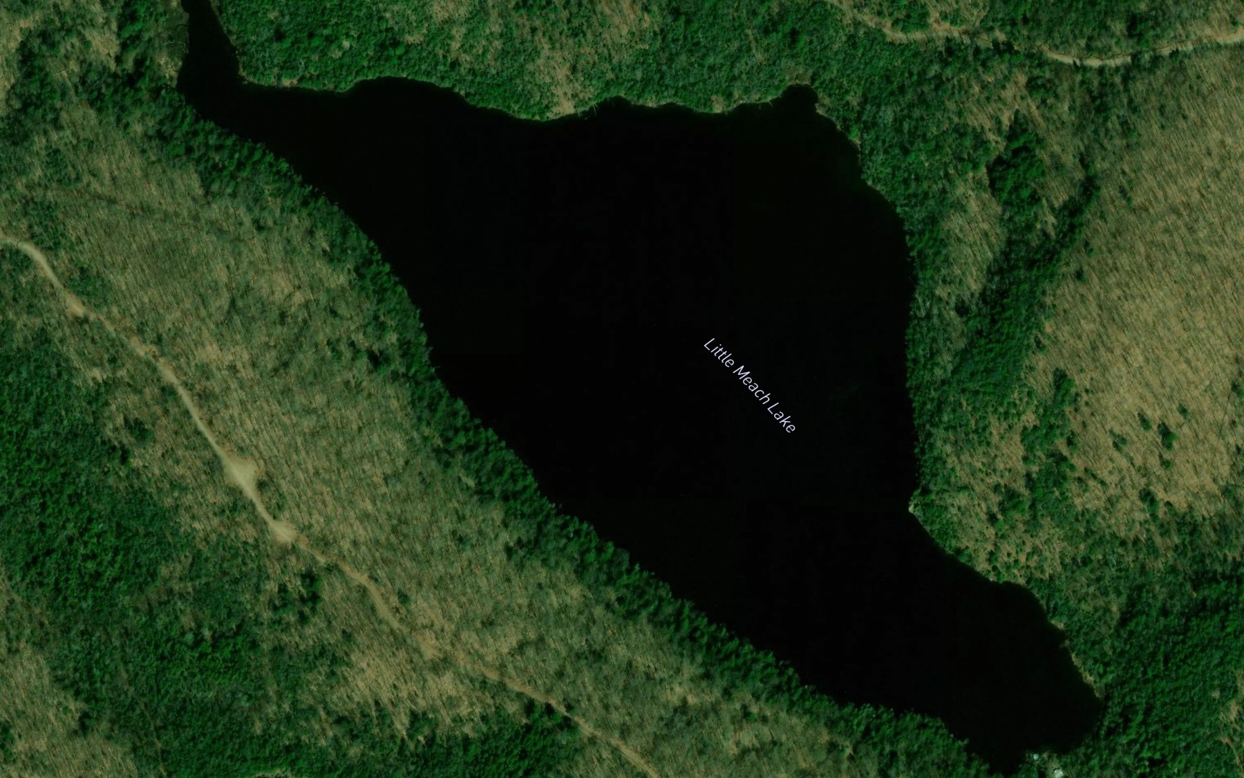 Satellite map of the Little Meach Lake
