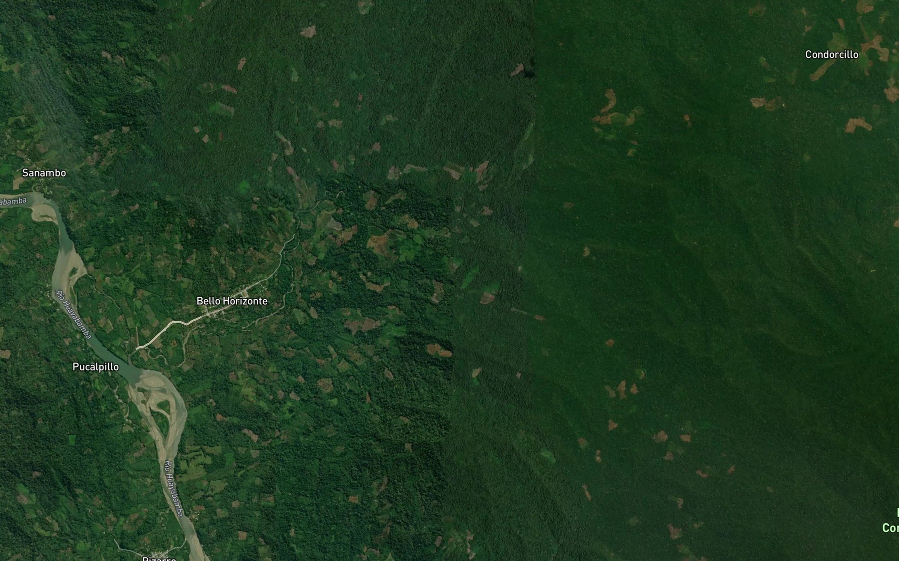 Satellite map of the Rio Sanchima