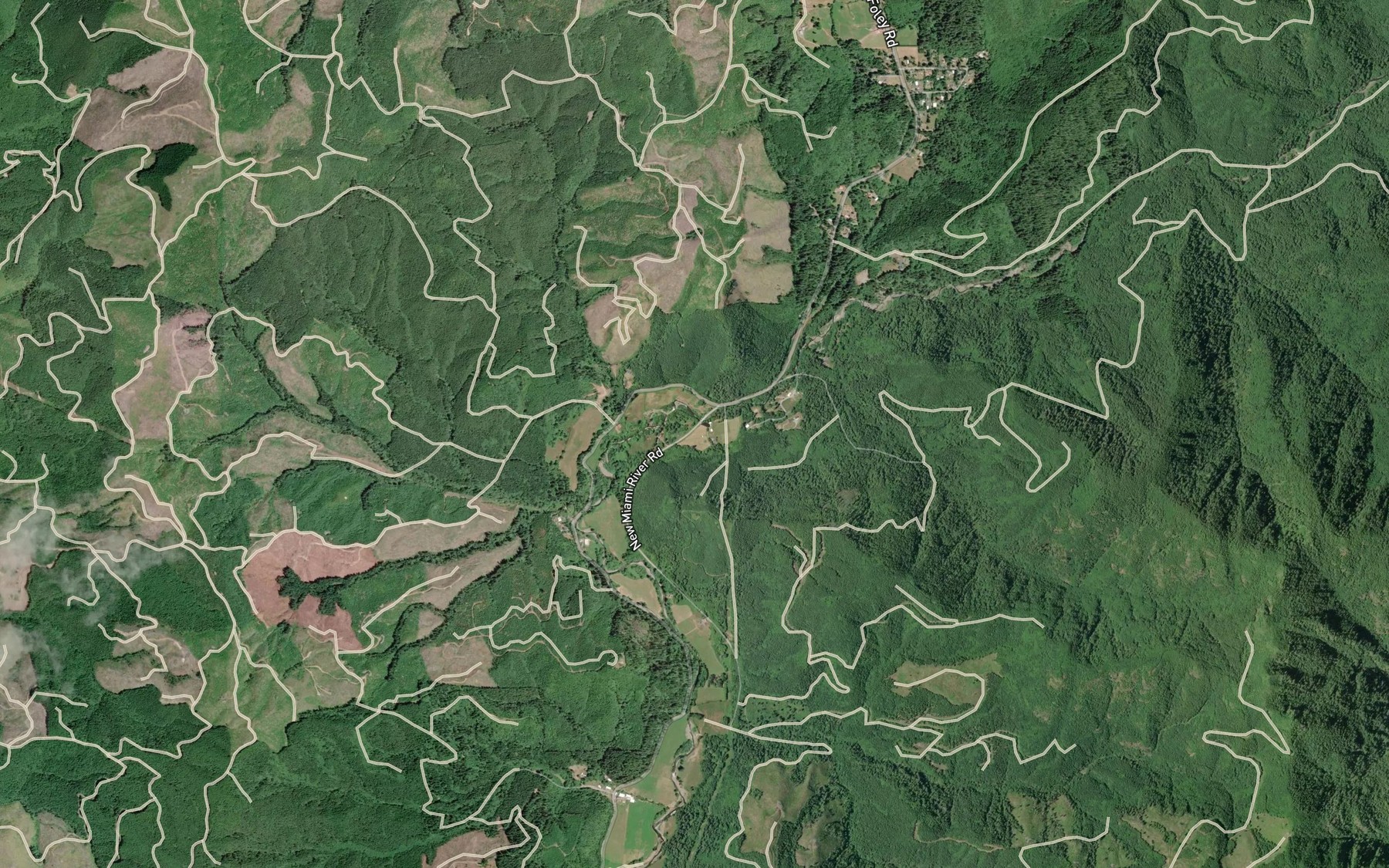 Satellite map of the Waldron Creek
