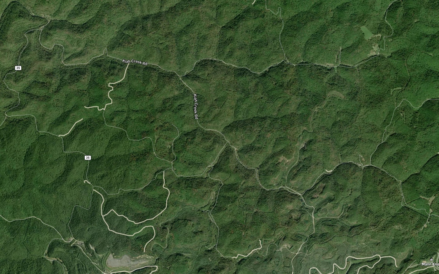 Satellite map of the Jones Branch