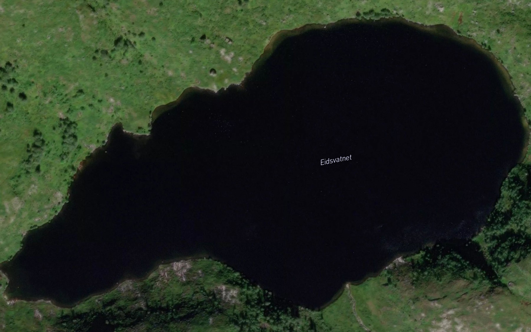Satellite map of the Eidsvatnet