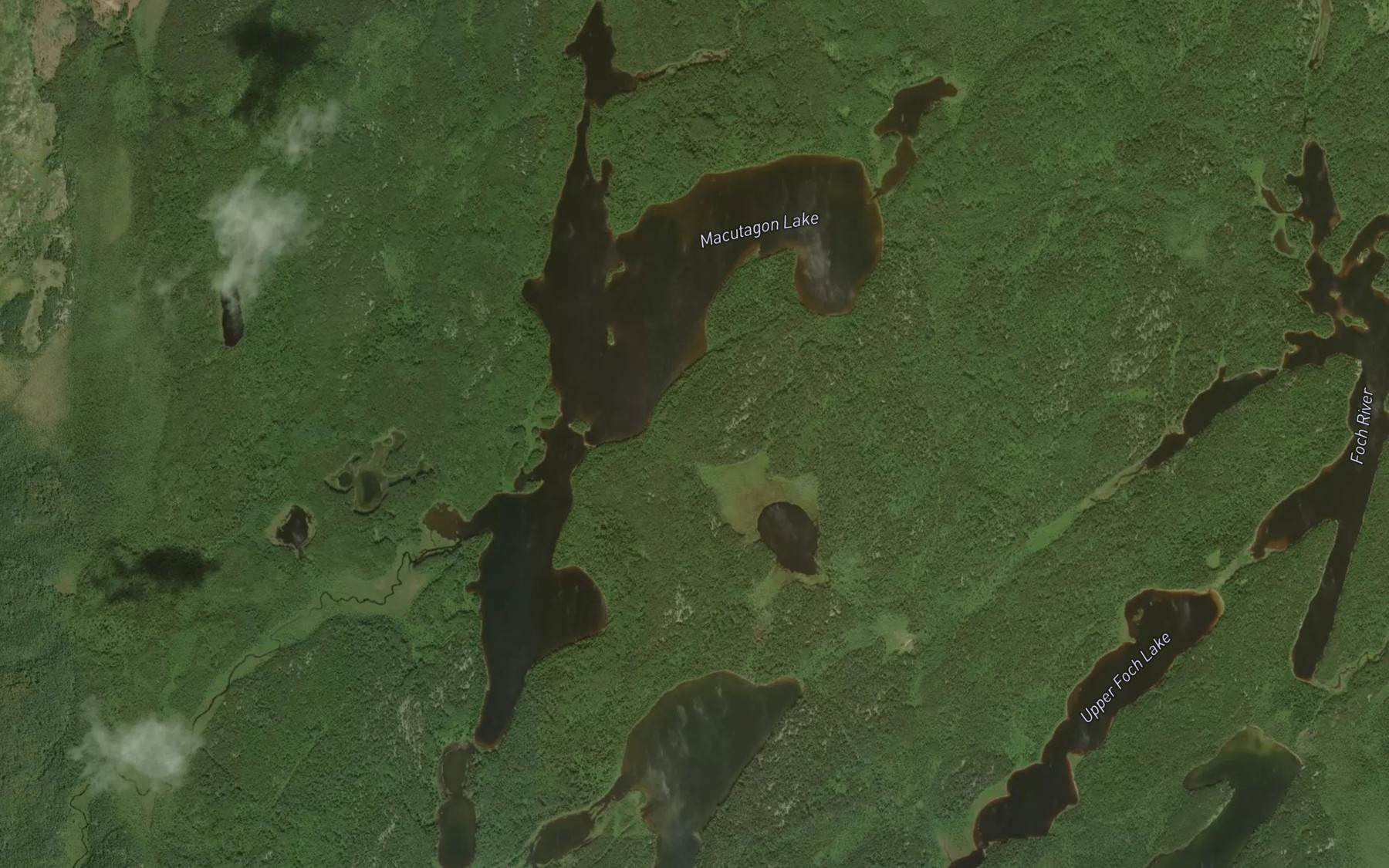Satellite map of the Macutagon Lake