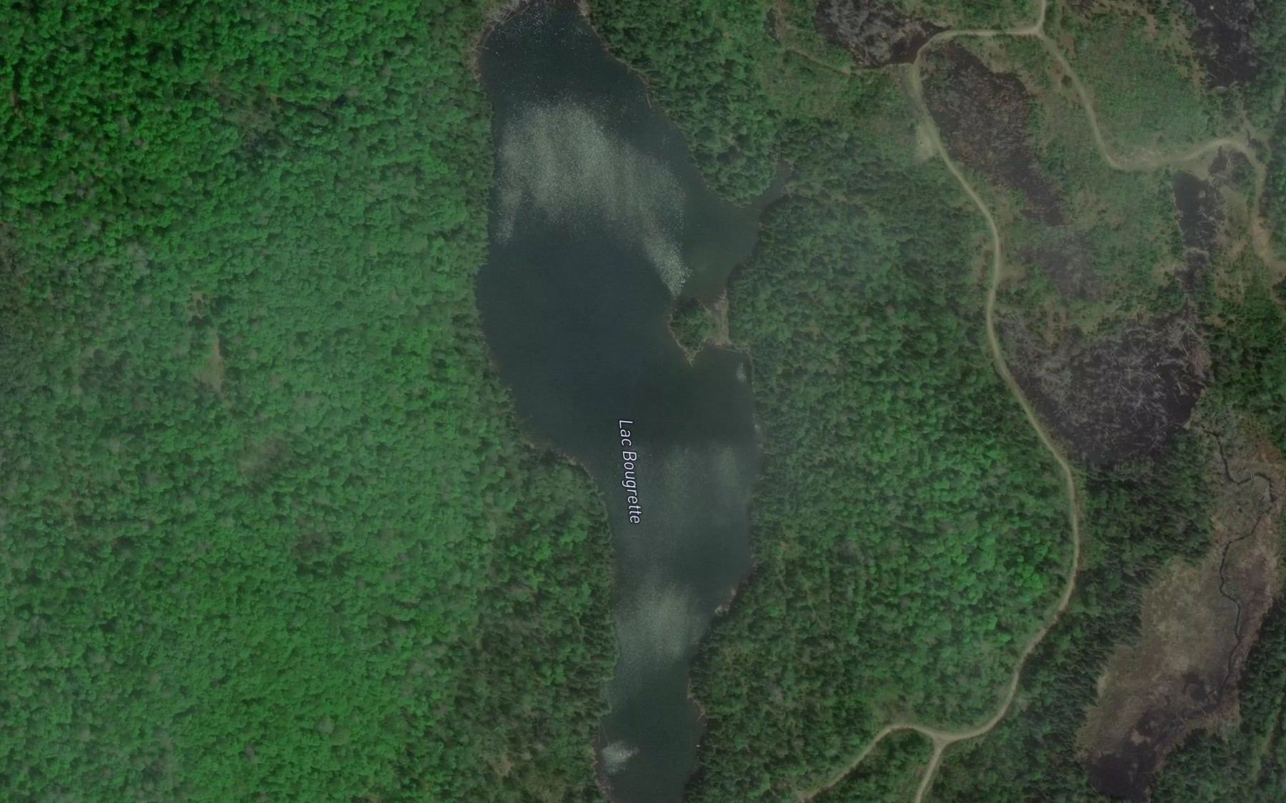 Satellite map of the Lac Bougrette
