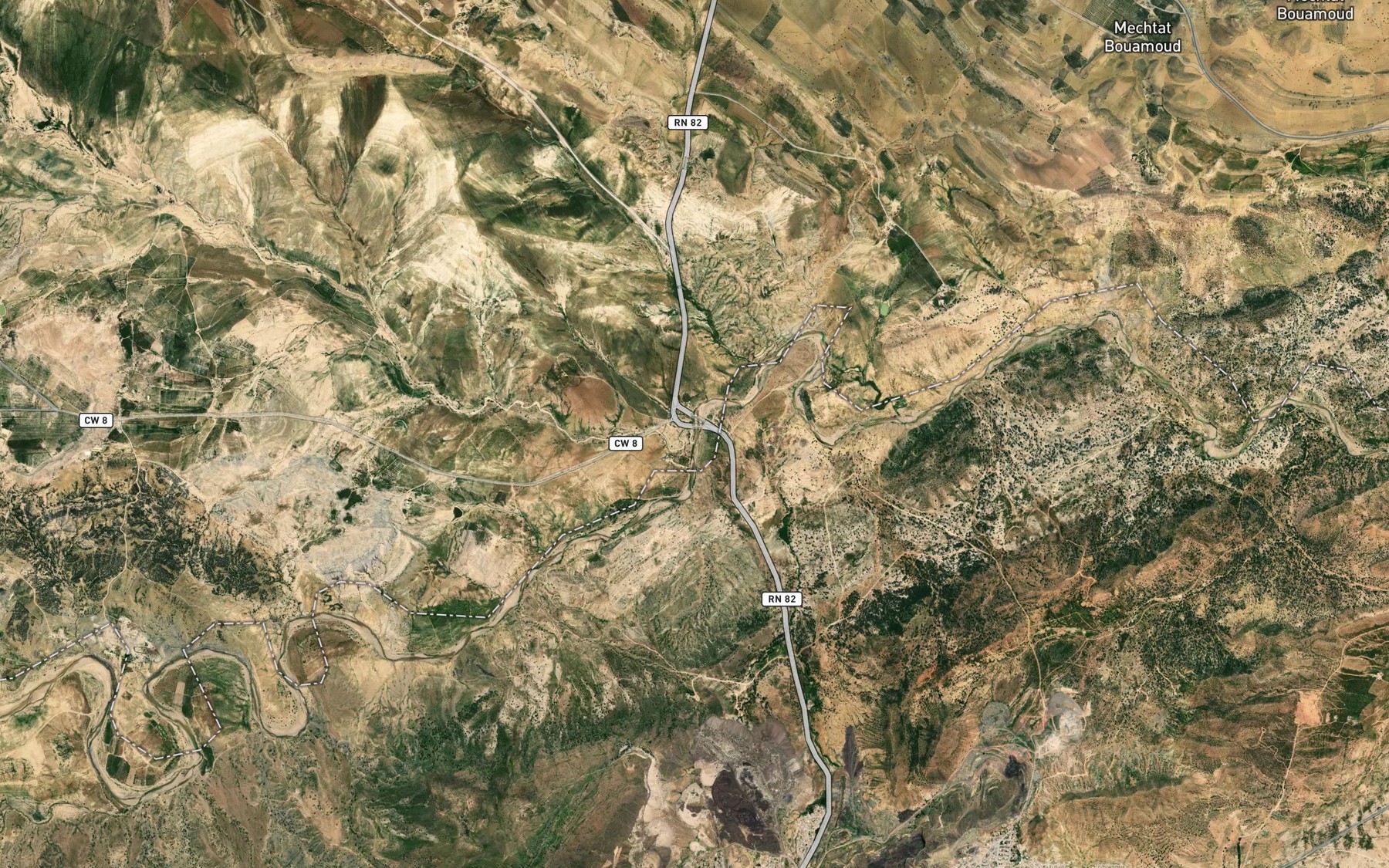 Satellite map of the Oued el Berbaga