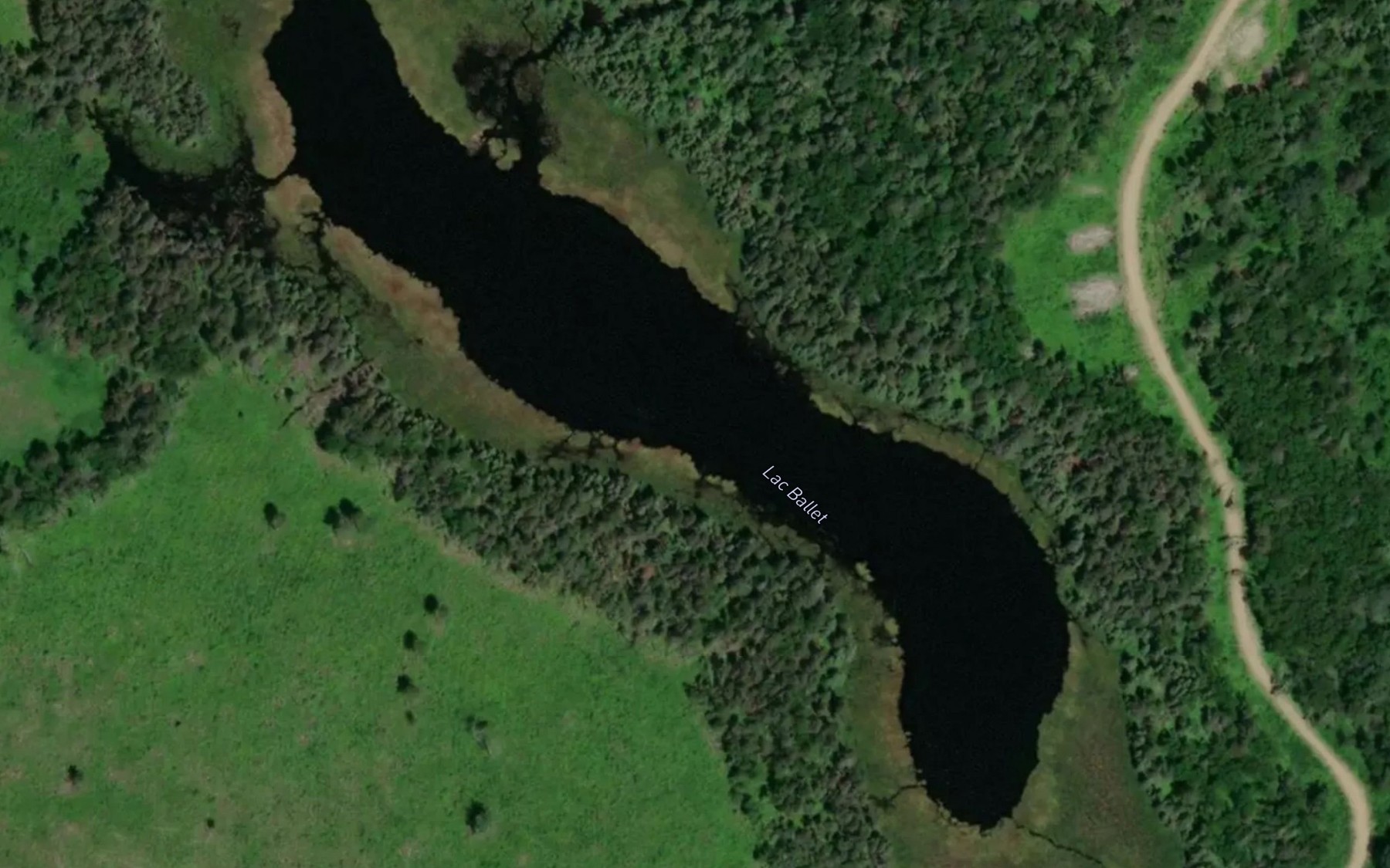 Satellite map of the Lac Ballet
