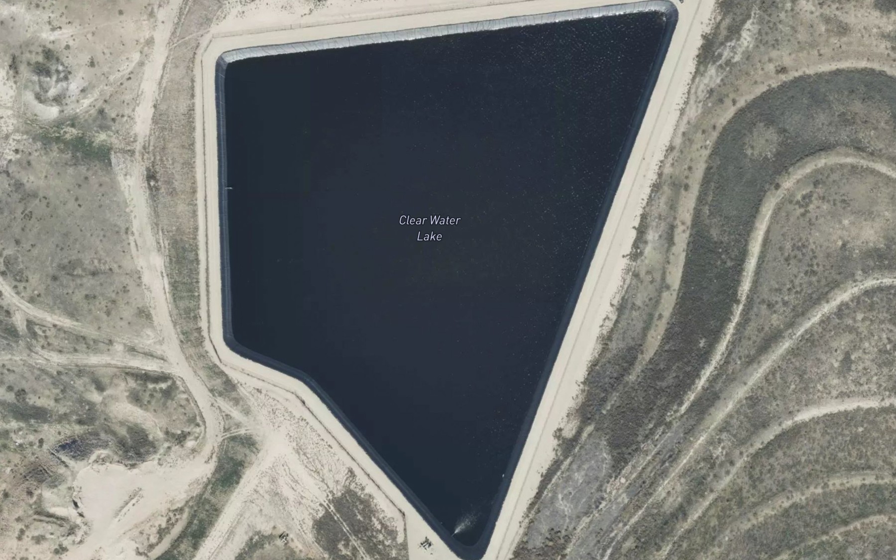 Satellite map of the Clear Water Lake
