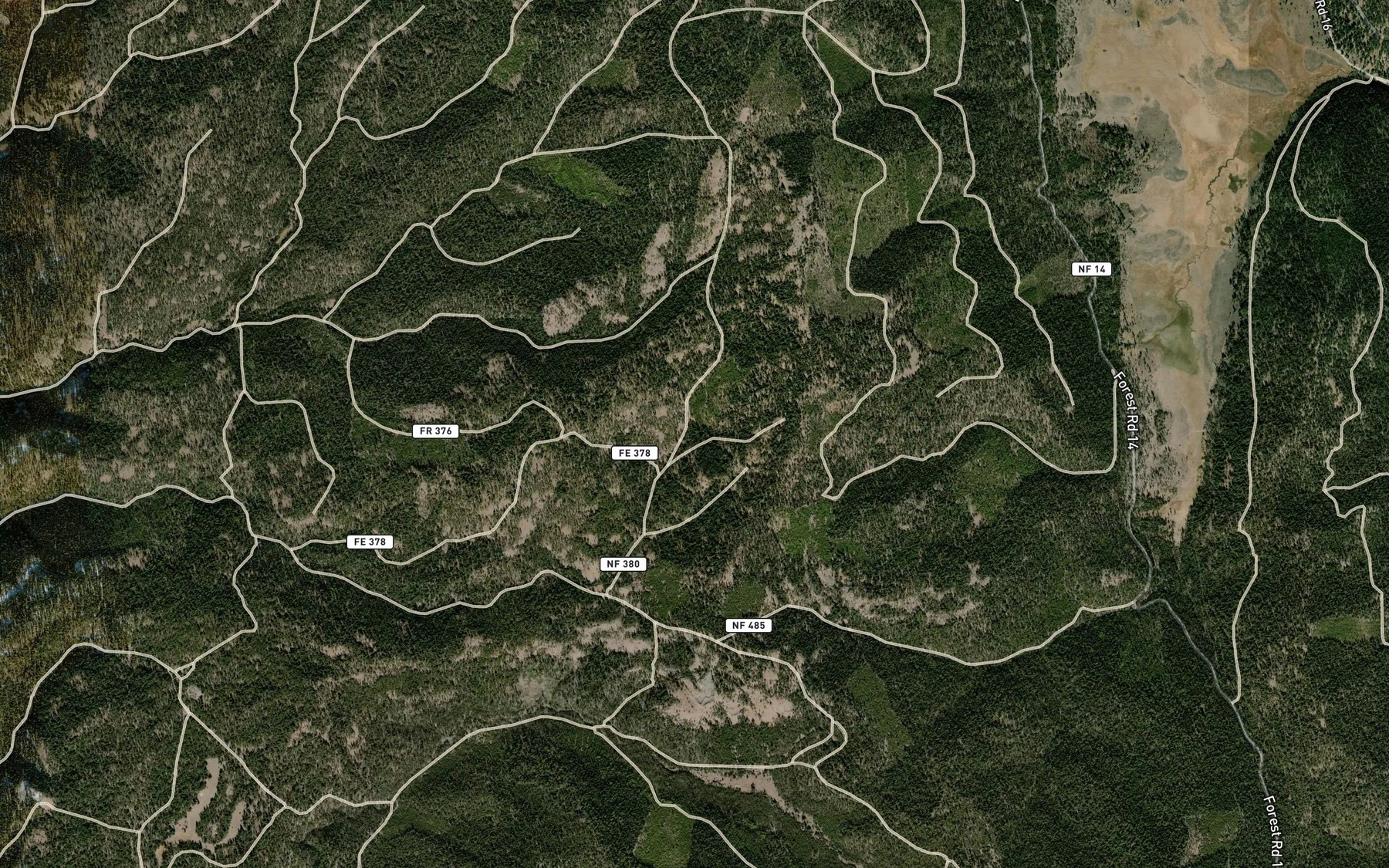 Satellite map of the Joice Spring
