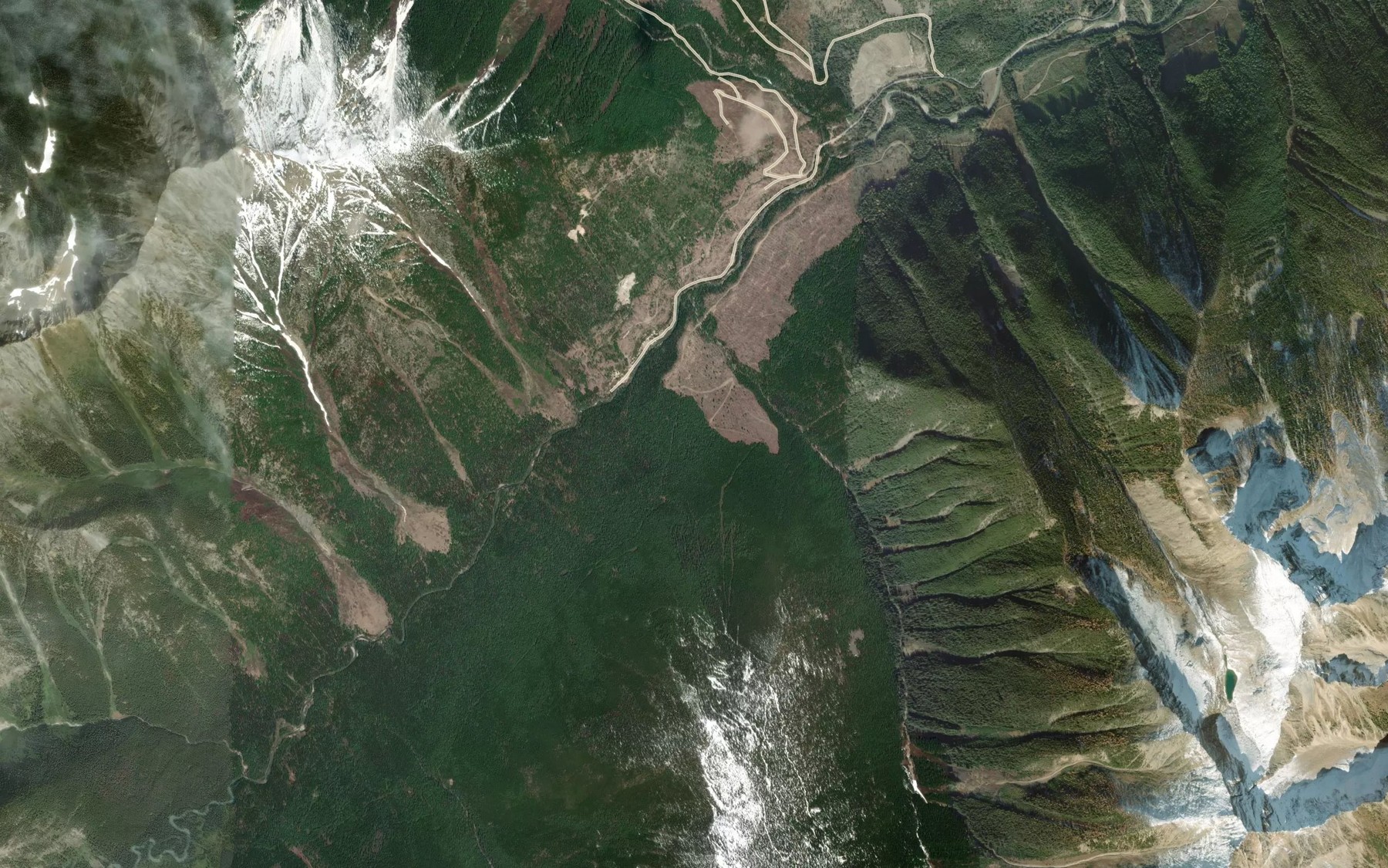 Satellite map of the Stark Creek