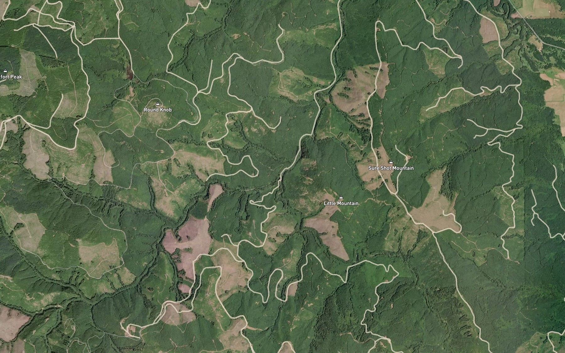 Satellite map of the West Fork Stillman Creek