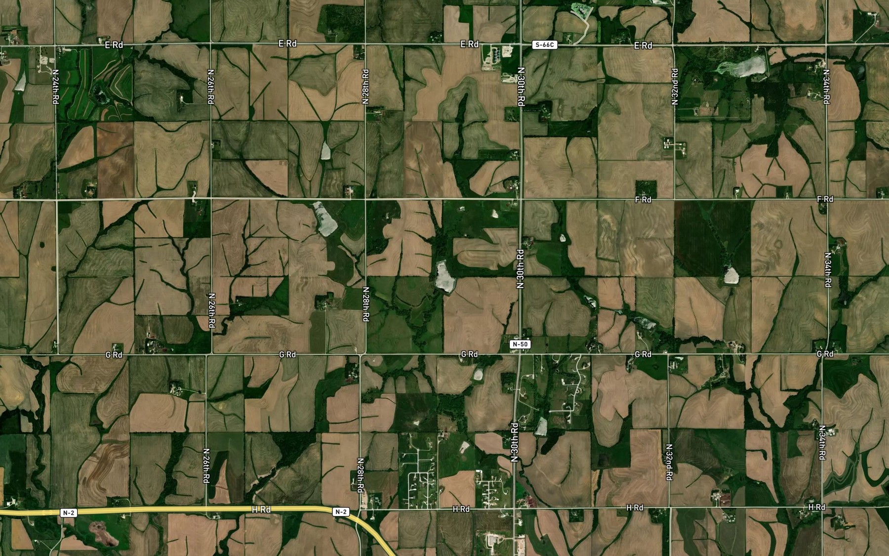 Satellite map of the Brownell Creek Reservoir 11-A