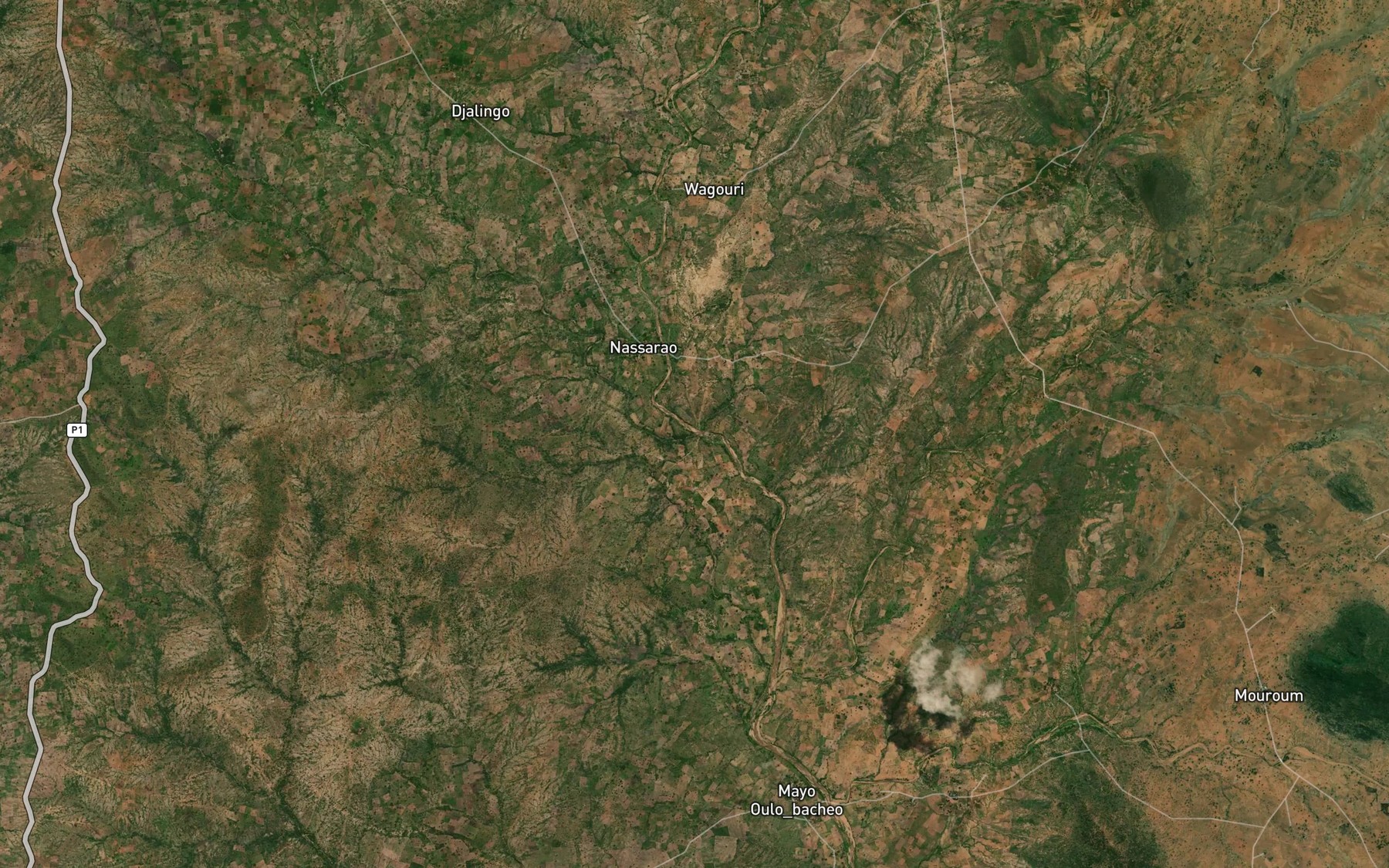 Satellite map of the Mayo Keou