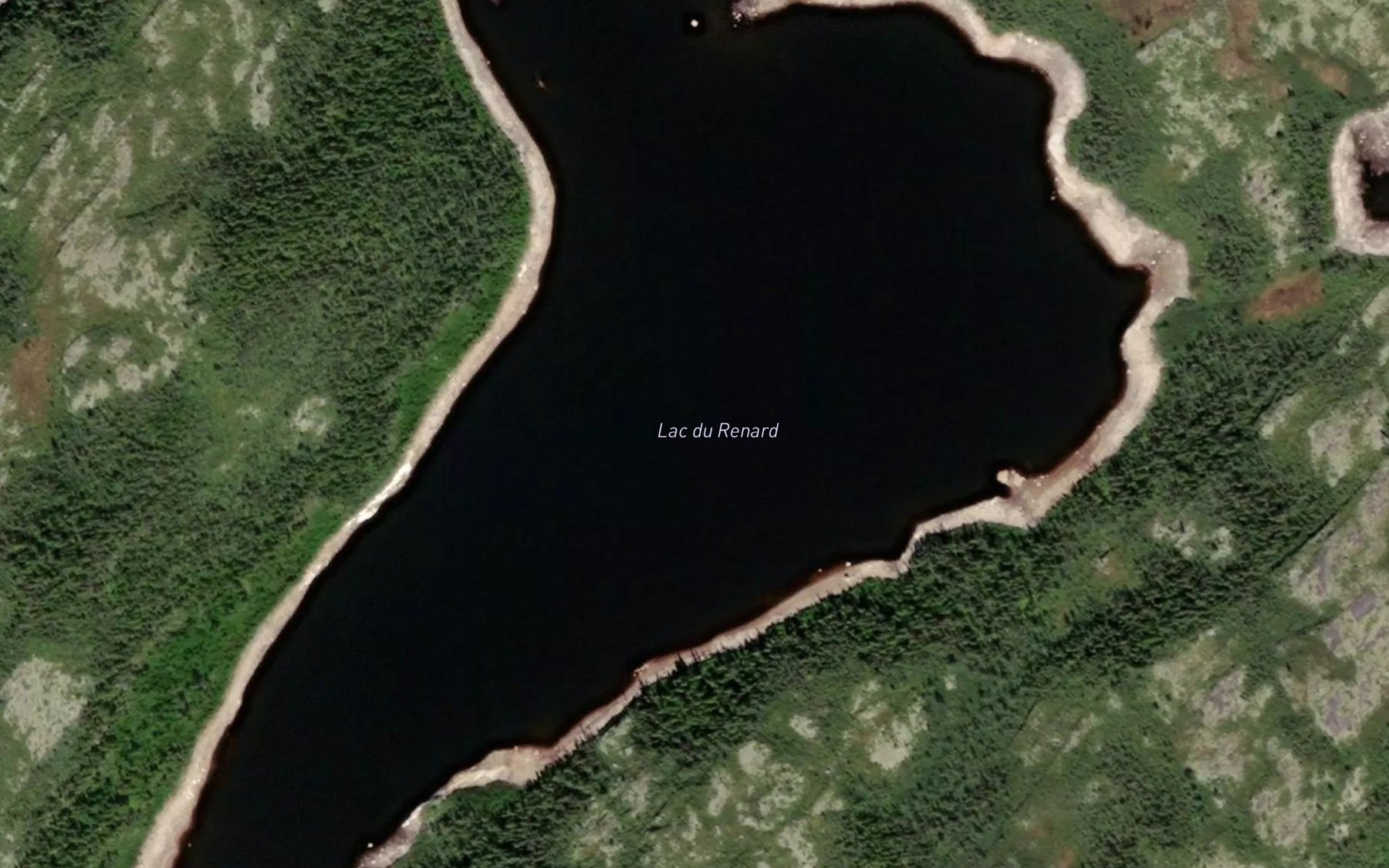 Satellite map of the Lac du Renard