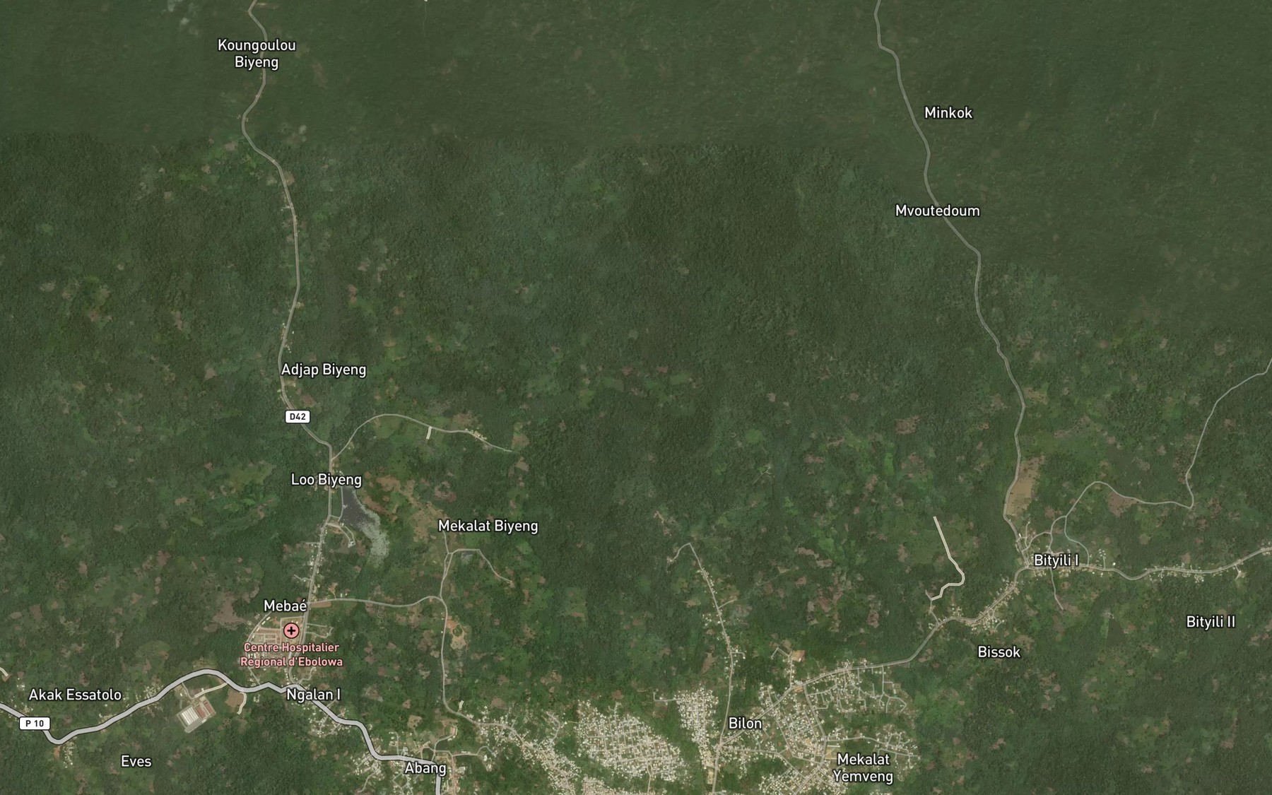 Satellite map of the Minkomingono