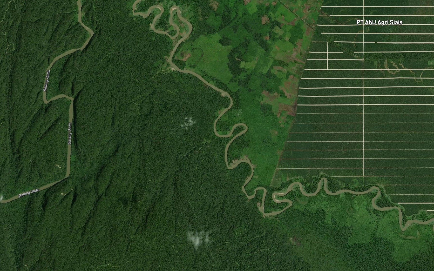 Satellite map of the Sungai Tampasan Tumenggung