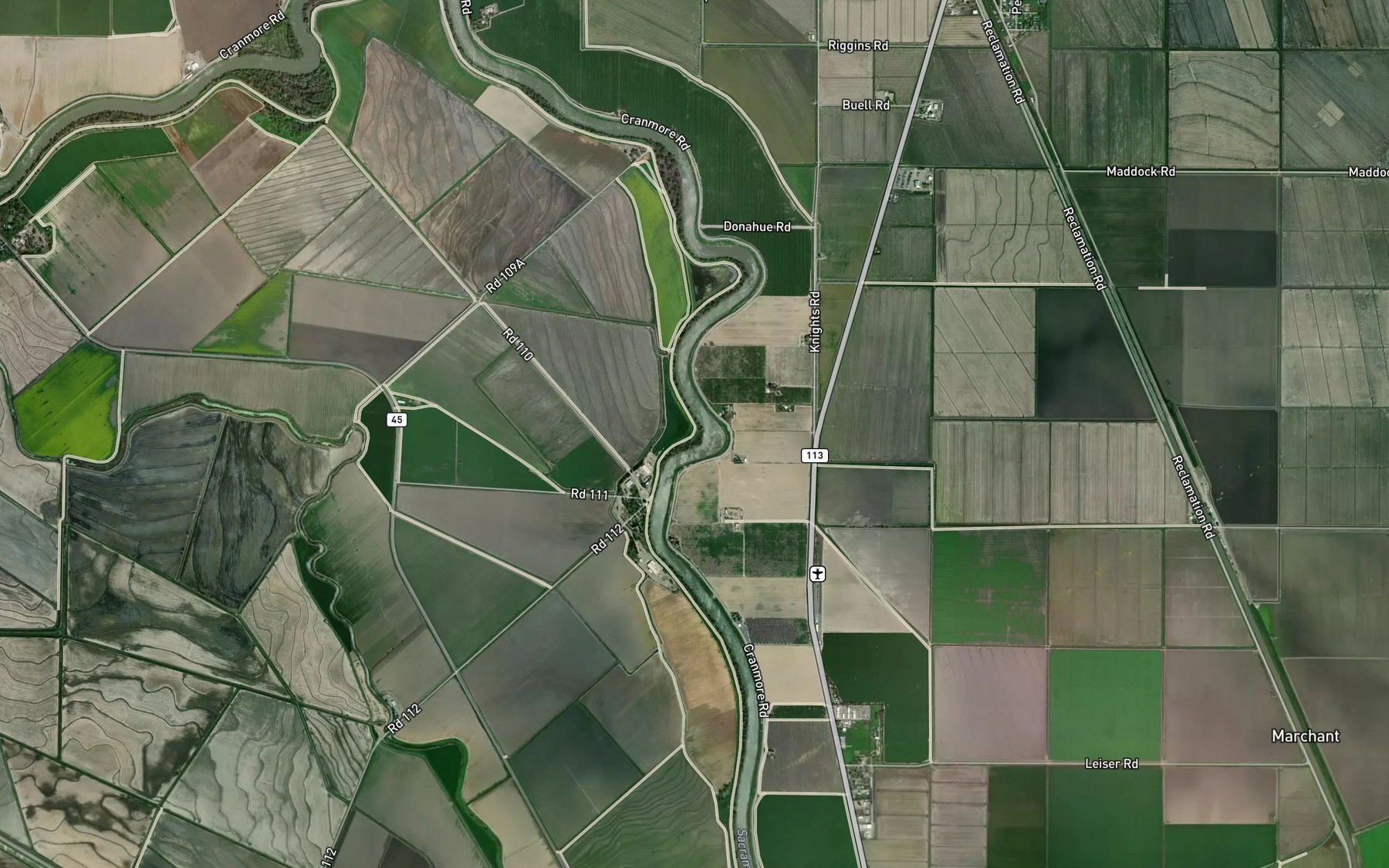 Satellite map of the Fourmile Bend
