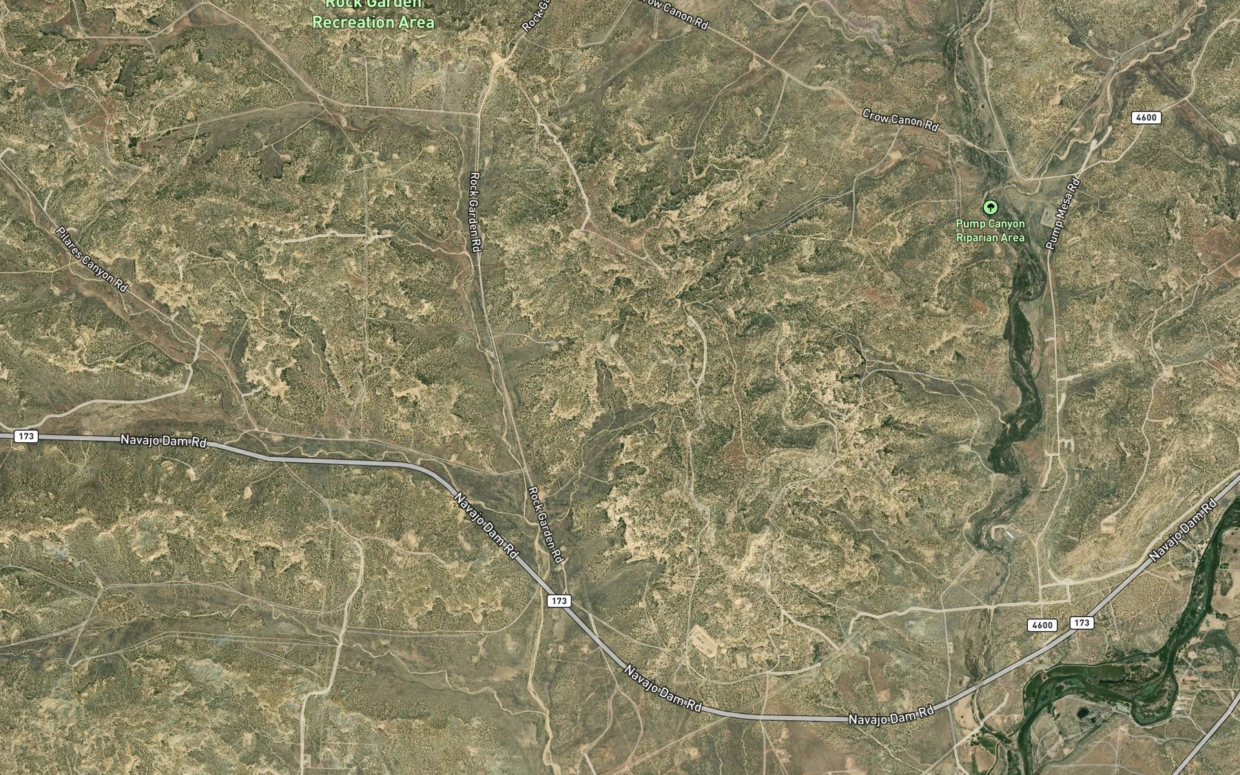 Satellite map of the Burro Spring
