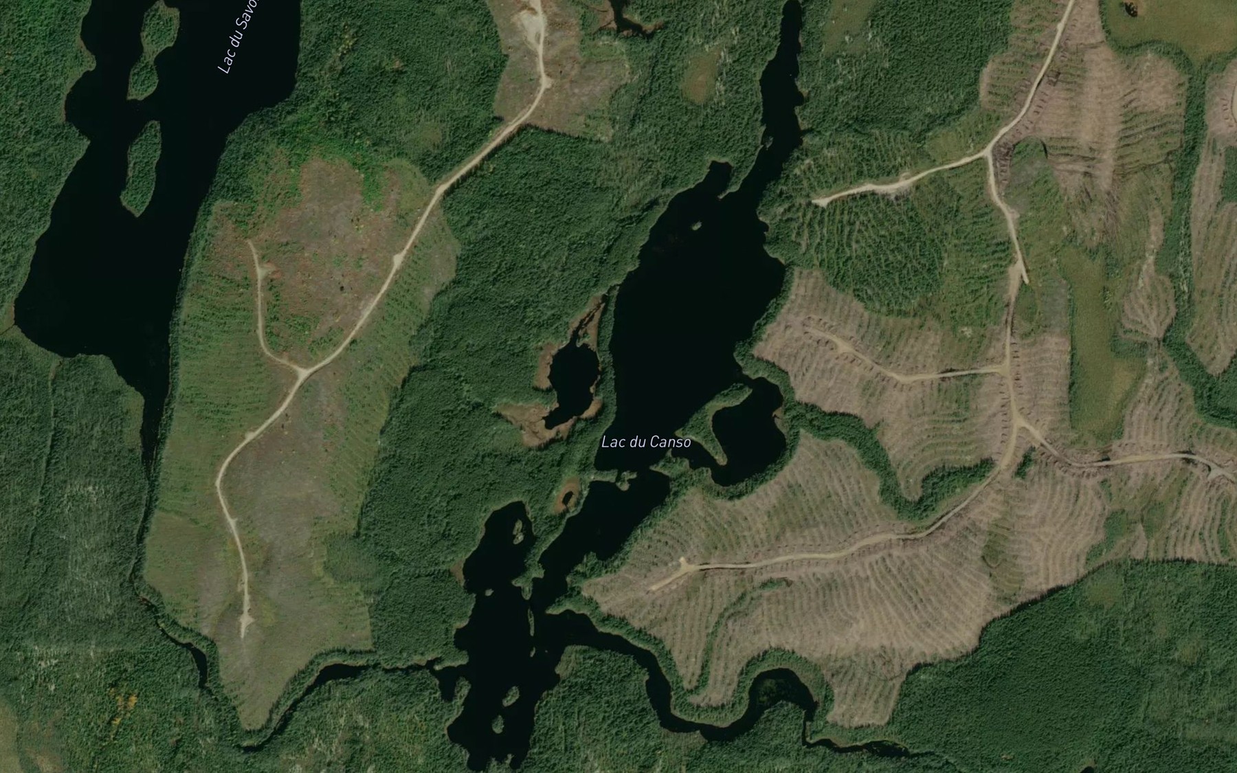 Satellite map of the Lac du Canso