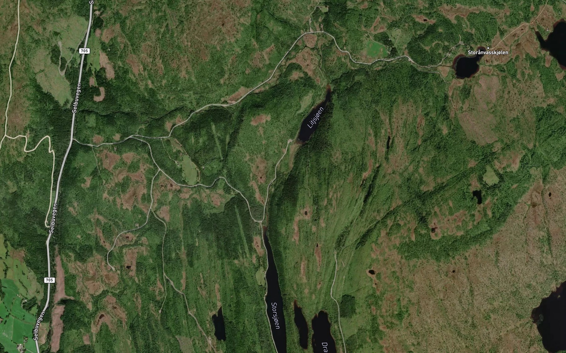 Satellite map of the Saga