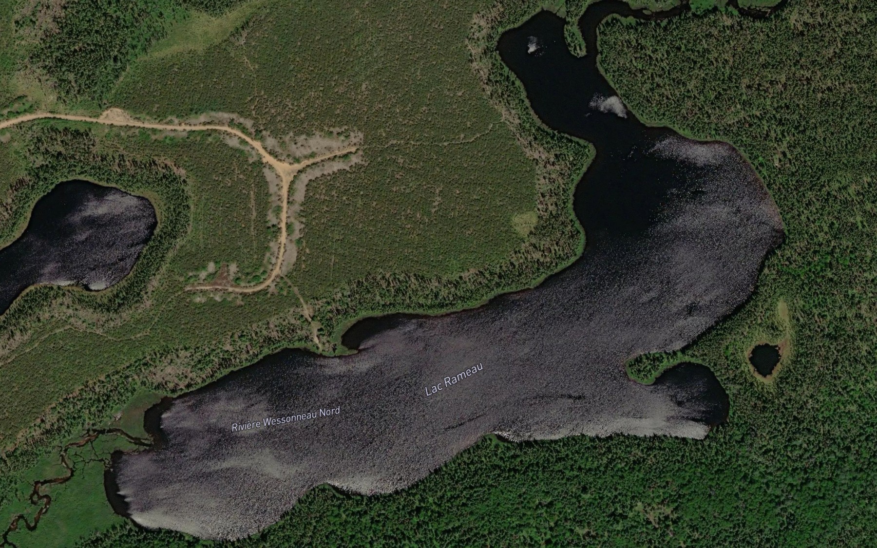 Satellite map of the Lac Rameau
