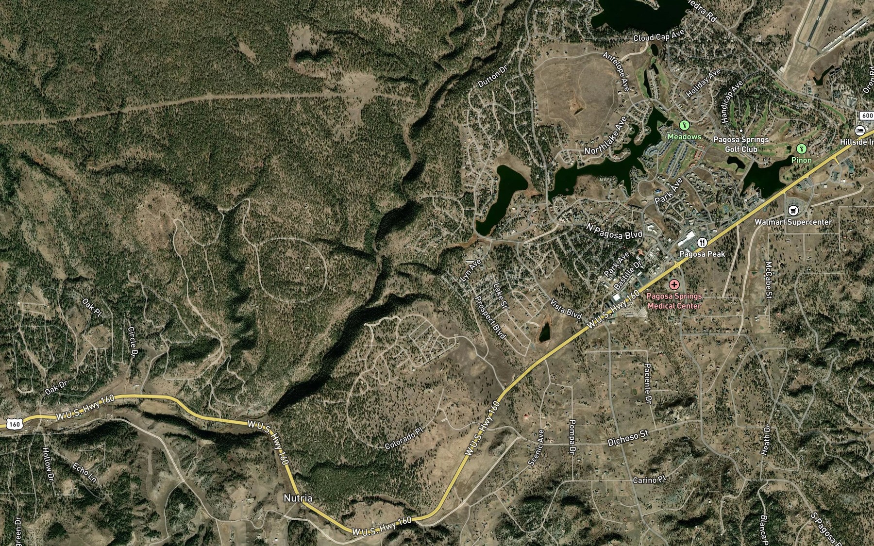 Satellite map of the Hersch Ditch