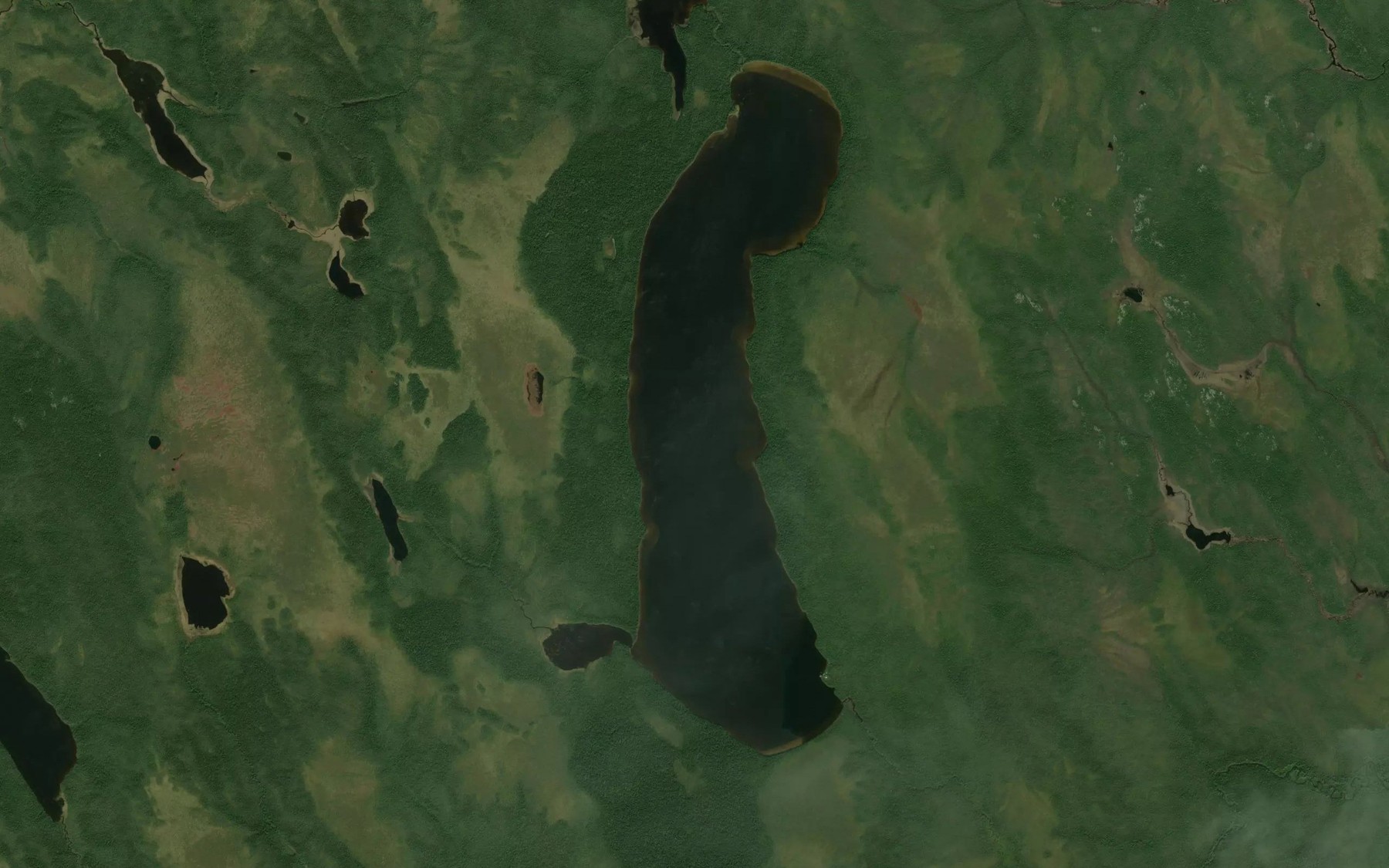 Satellite map of the Little Detour Lake