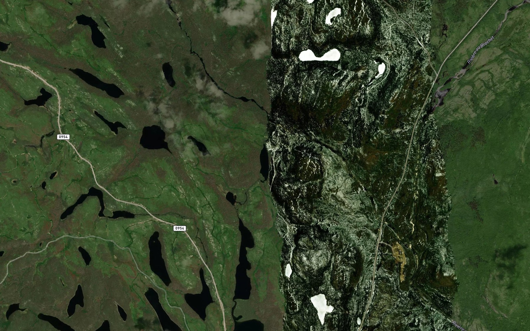 Satellite map of the Lac Lez