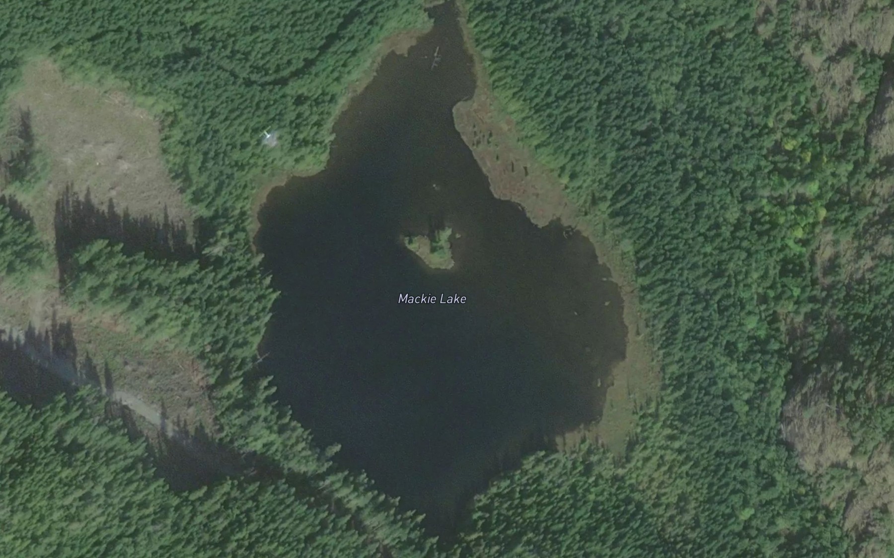 Satellite map of the Mackie Lake
