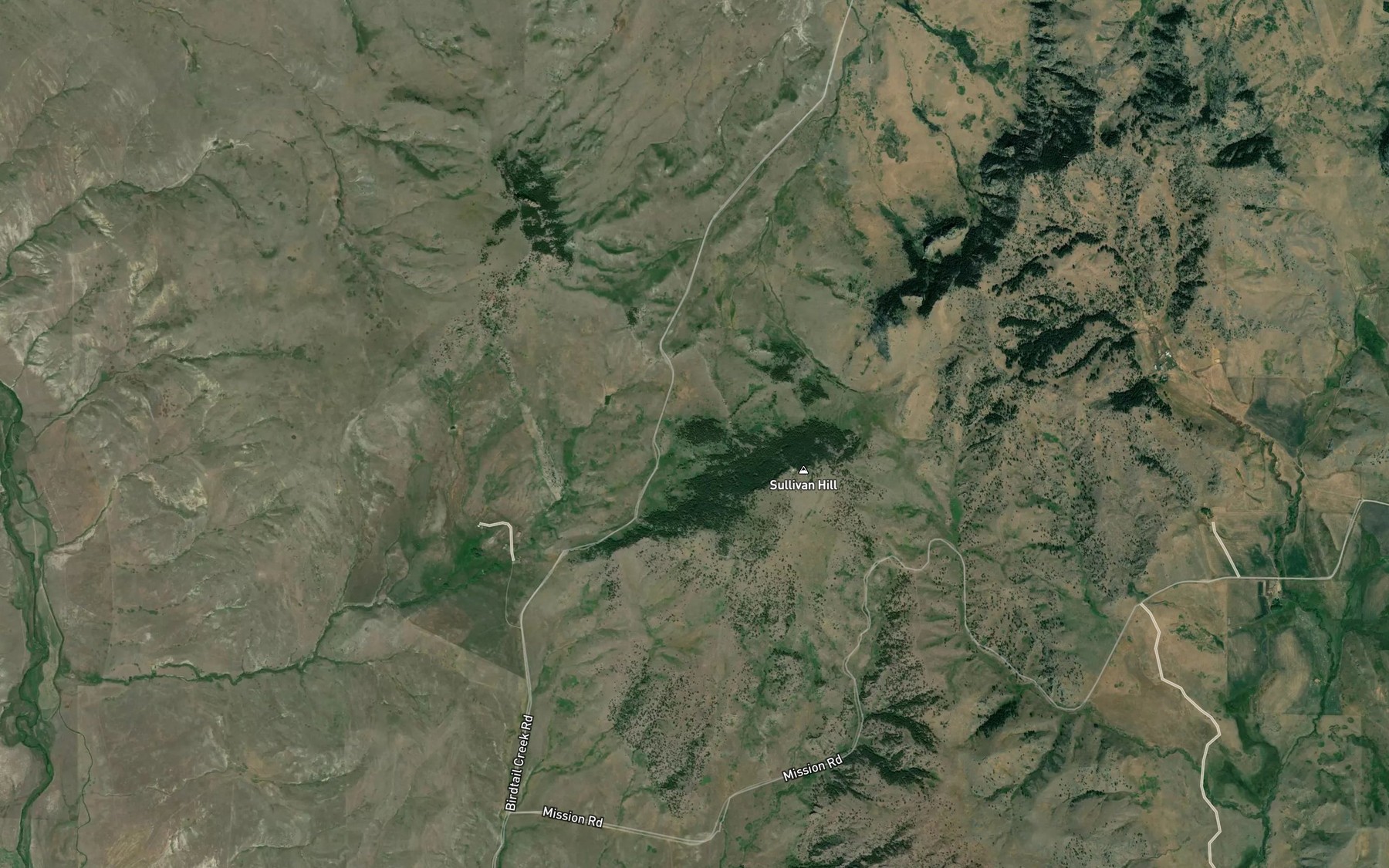 Satellite map of the Bullwhacker Springs