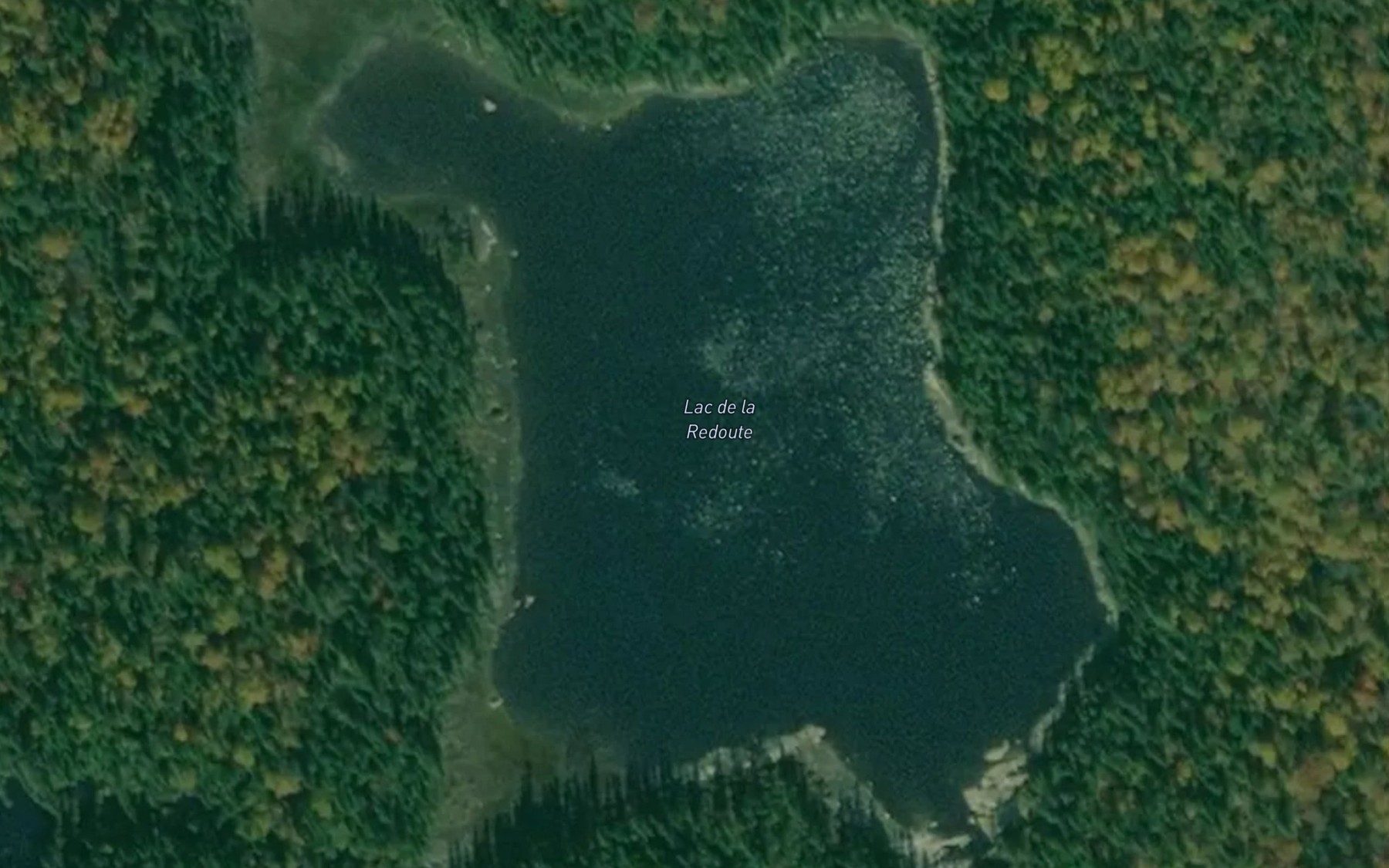 Satellite map of the Lac de la Redoute