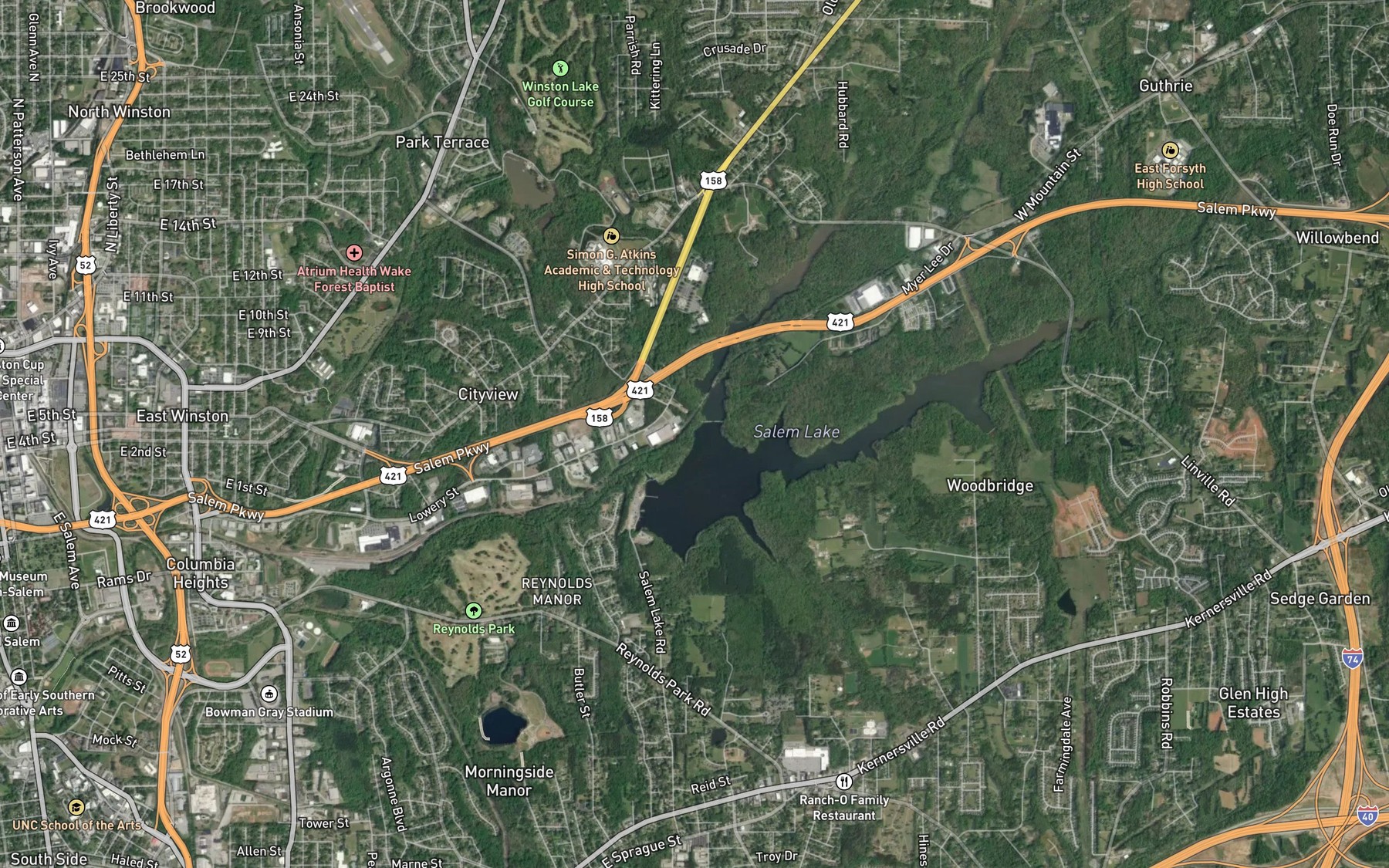 Satellite map of the Spot 2