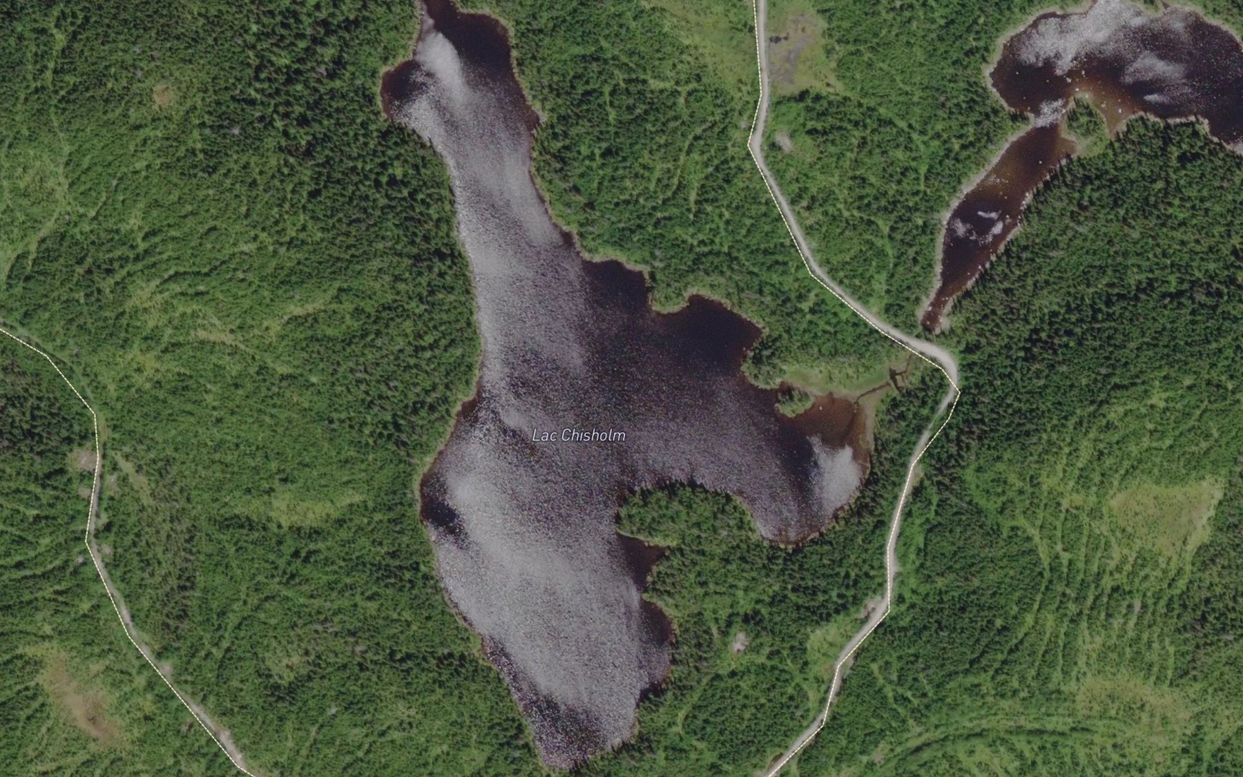 Satellite map of the Lac Chisholm