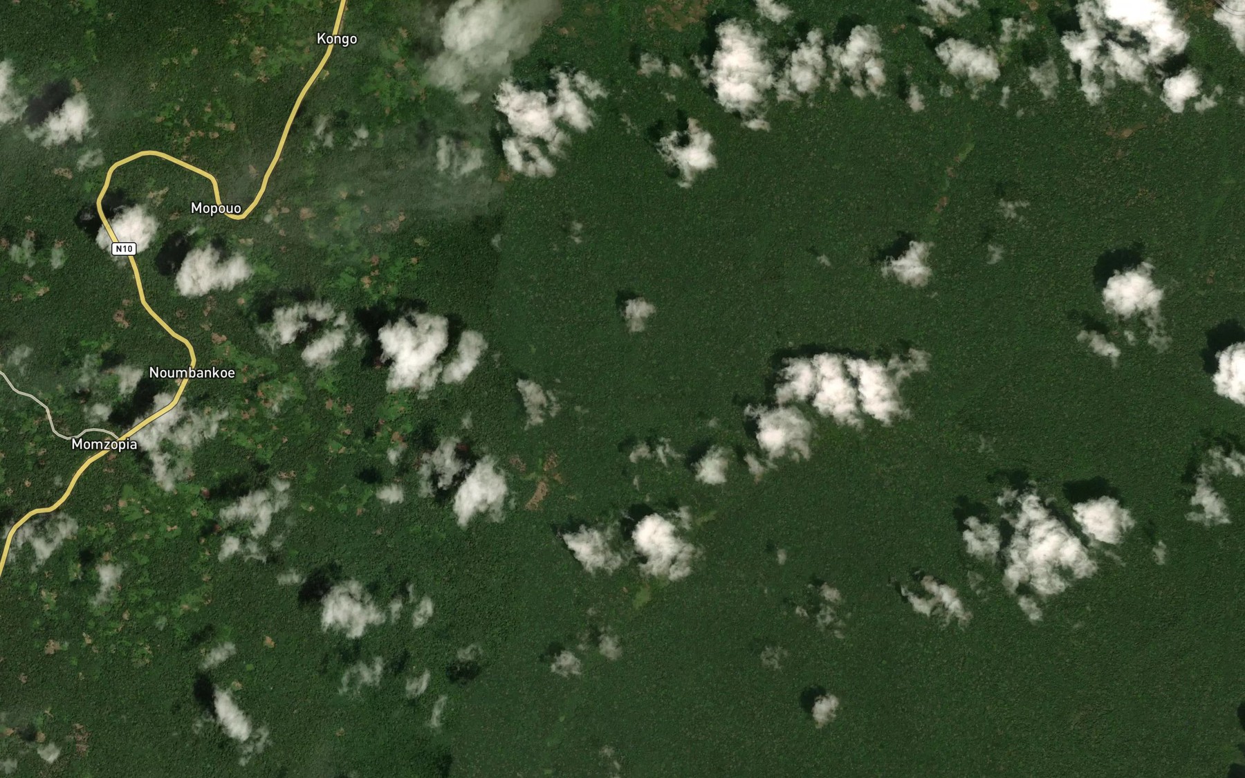 Satellite map of the Mwabayega