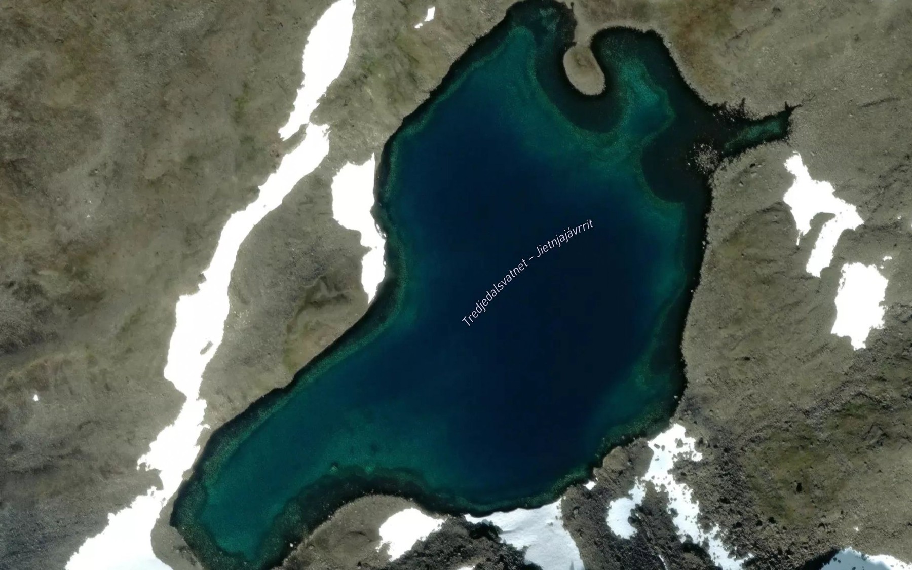 Satellite map of the Tredjedalsvatnet