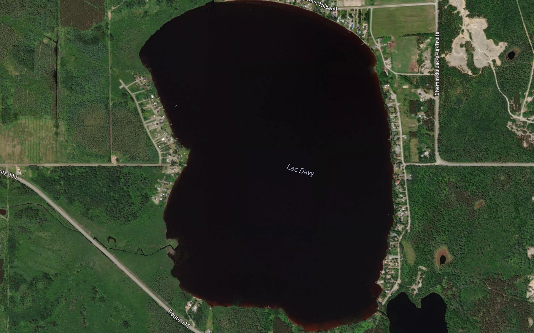 Satellite map of the Lac Davy