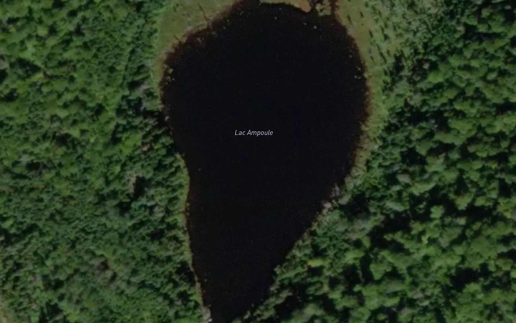 Satellite map of the Lac Ampoule
