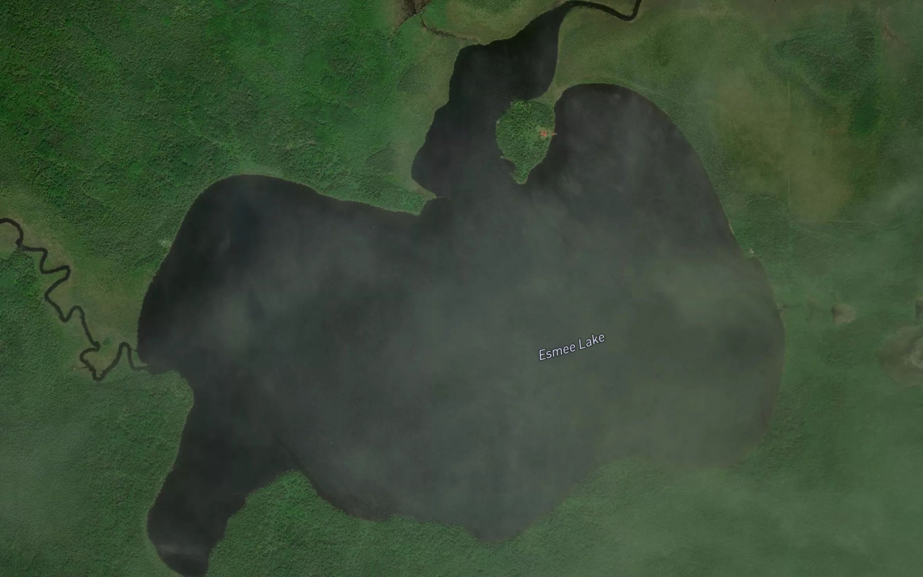 Satellite map of the Esmee Lake