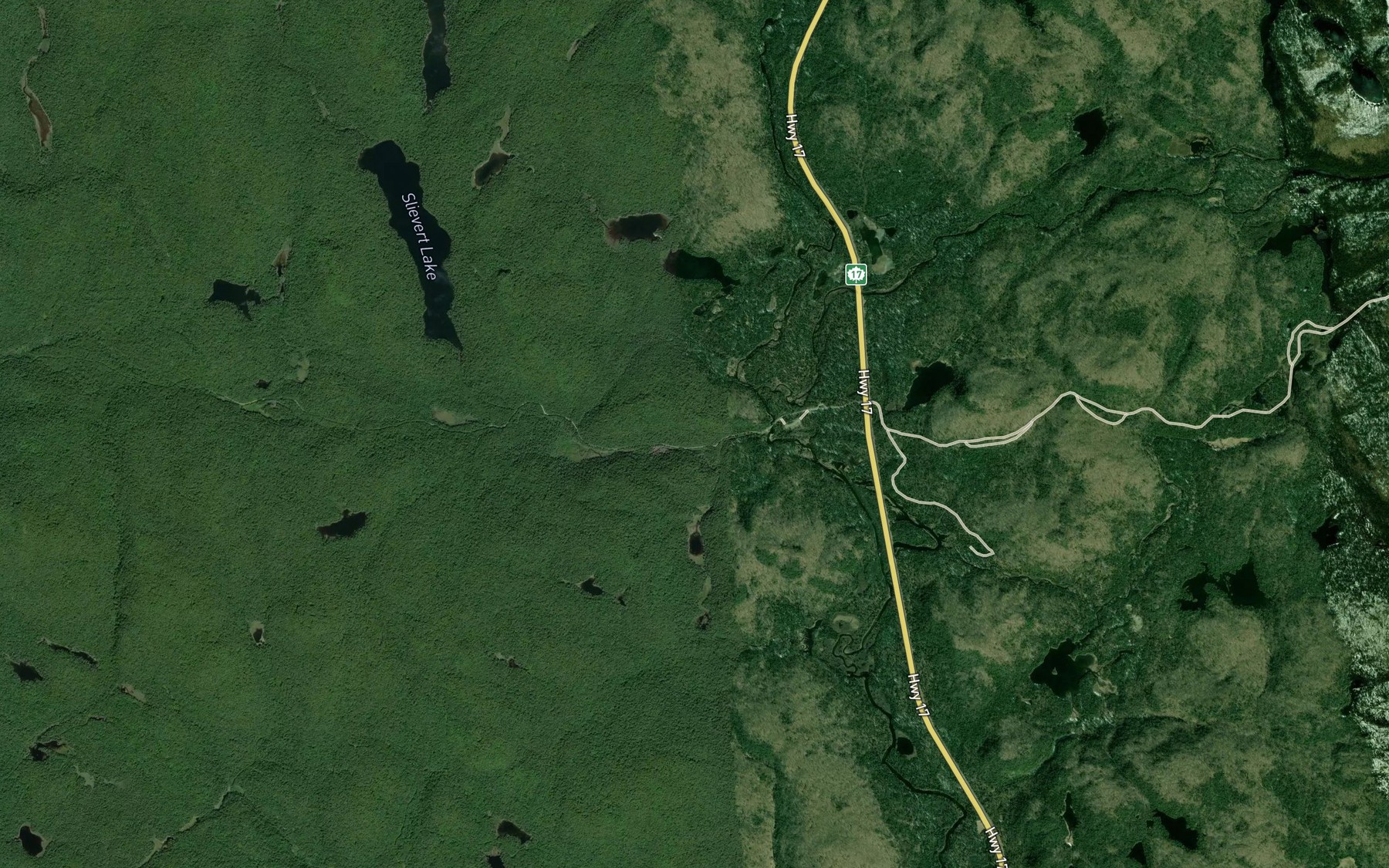 Satellite map of the East Branch Baldhead River