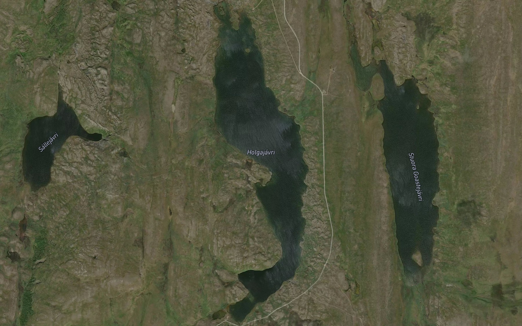 Satellite map of the Halgajavri