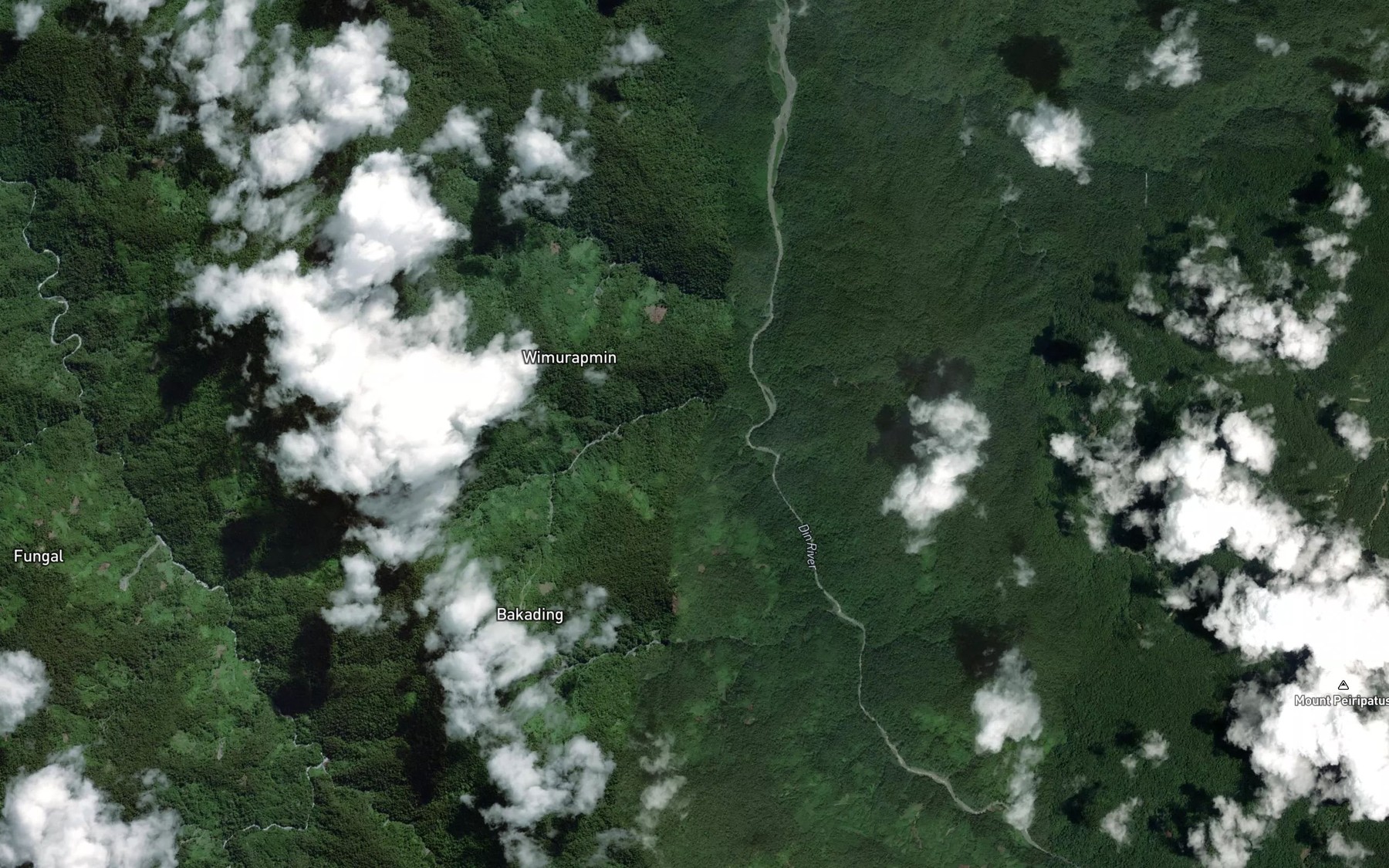 Satellite map of the Fugum River