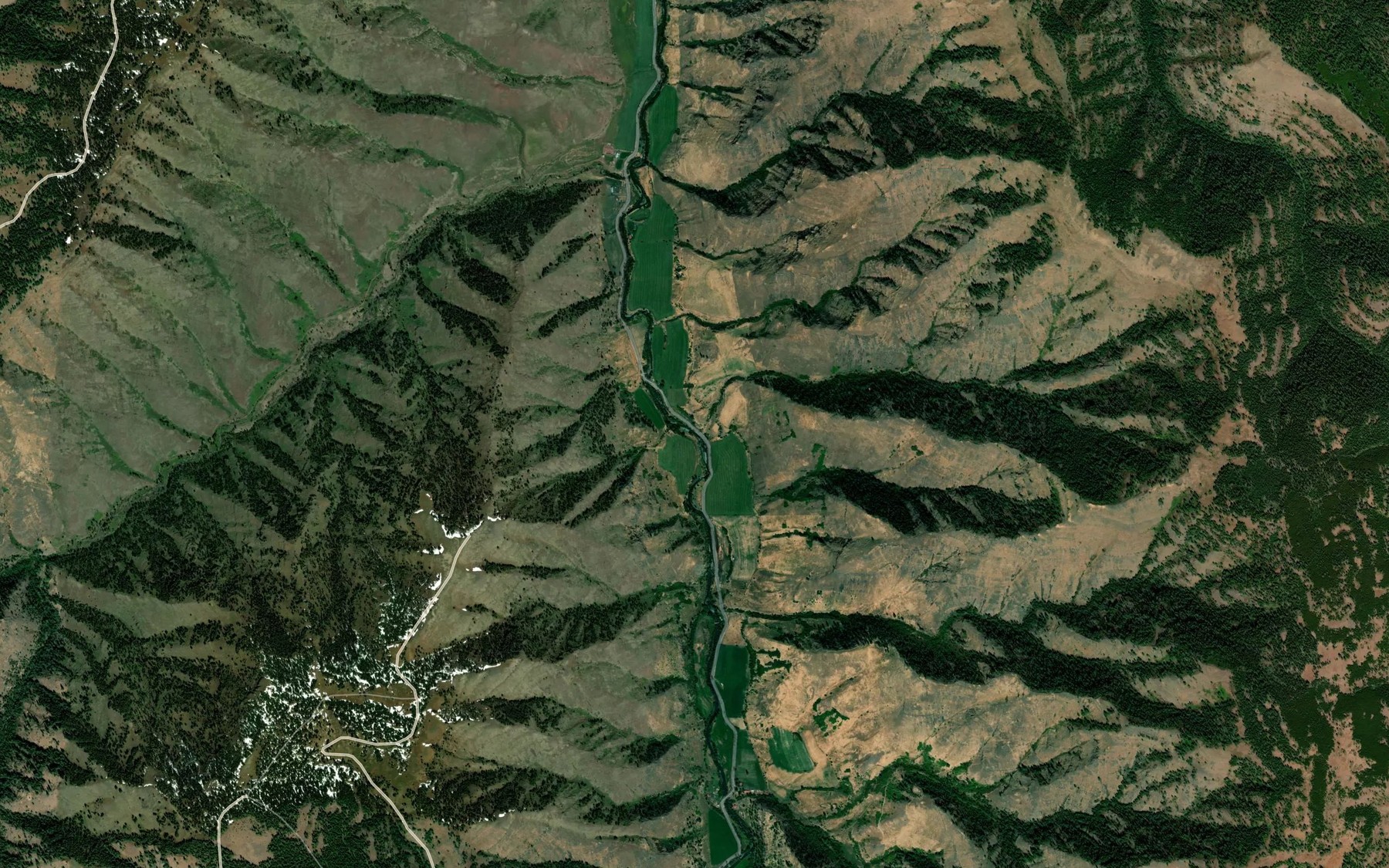 Satellite map of the Johnson Creek
