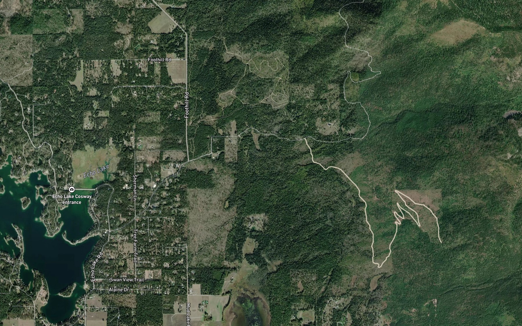 Satellite map of the Station Creek