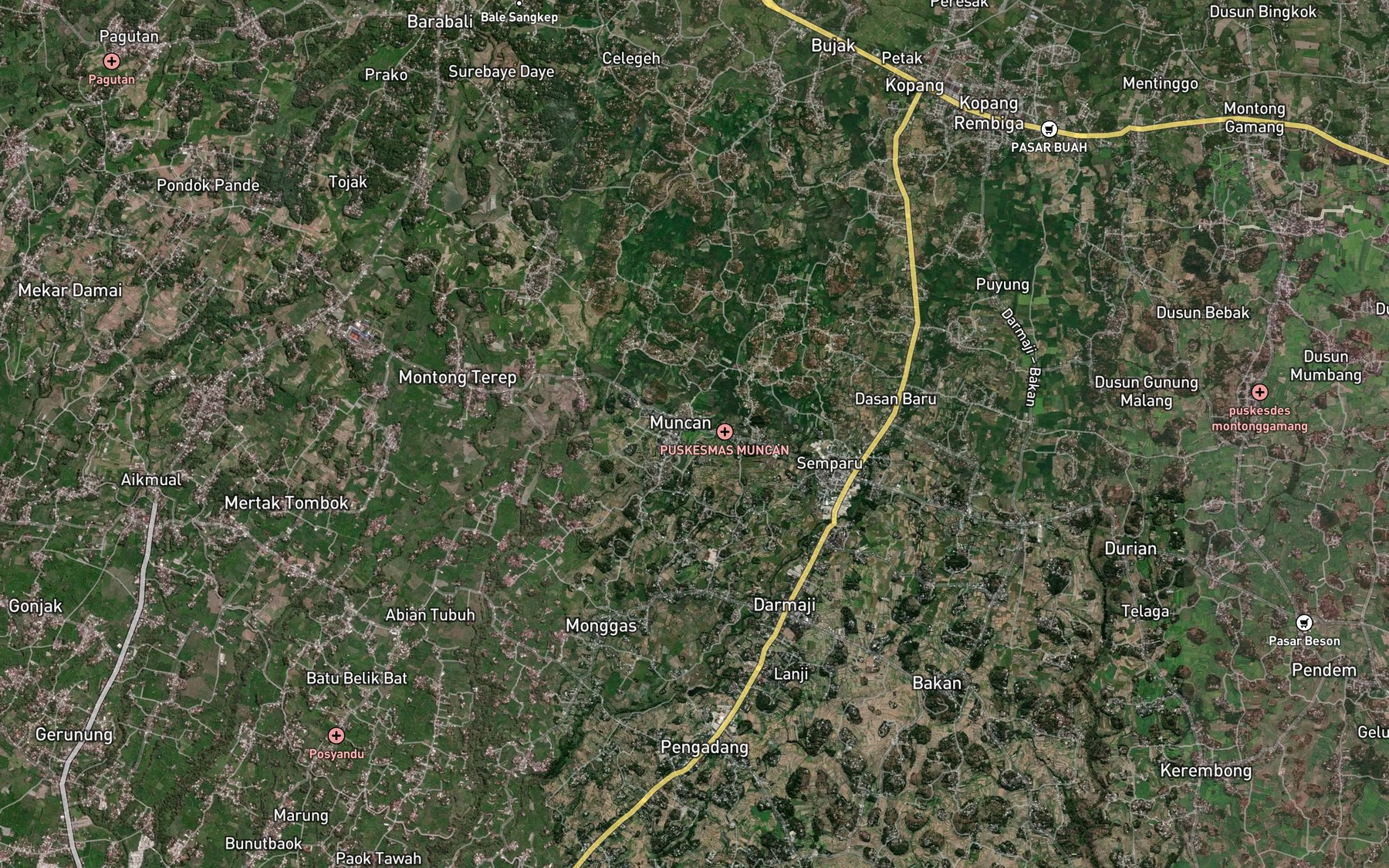 Satellite map of the Embung Muncan