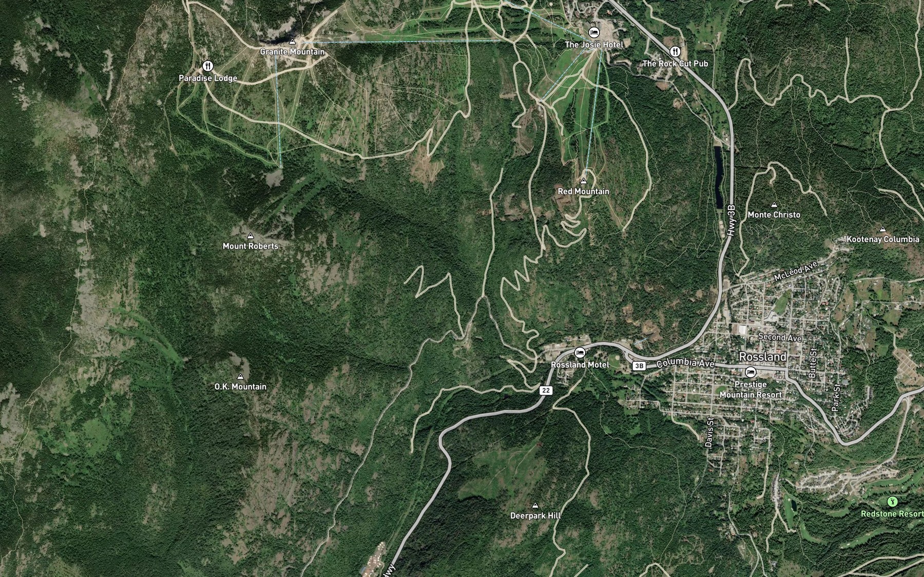 Satellite map of the West Little Sheep Creek