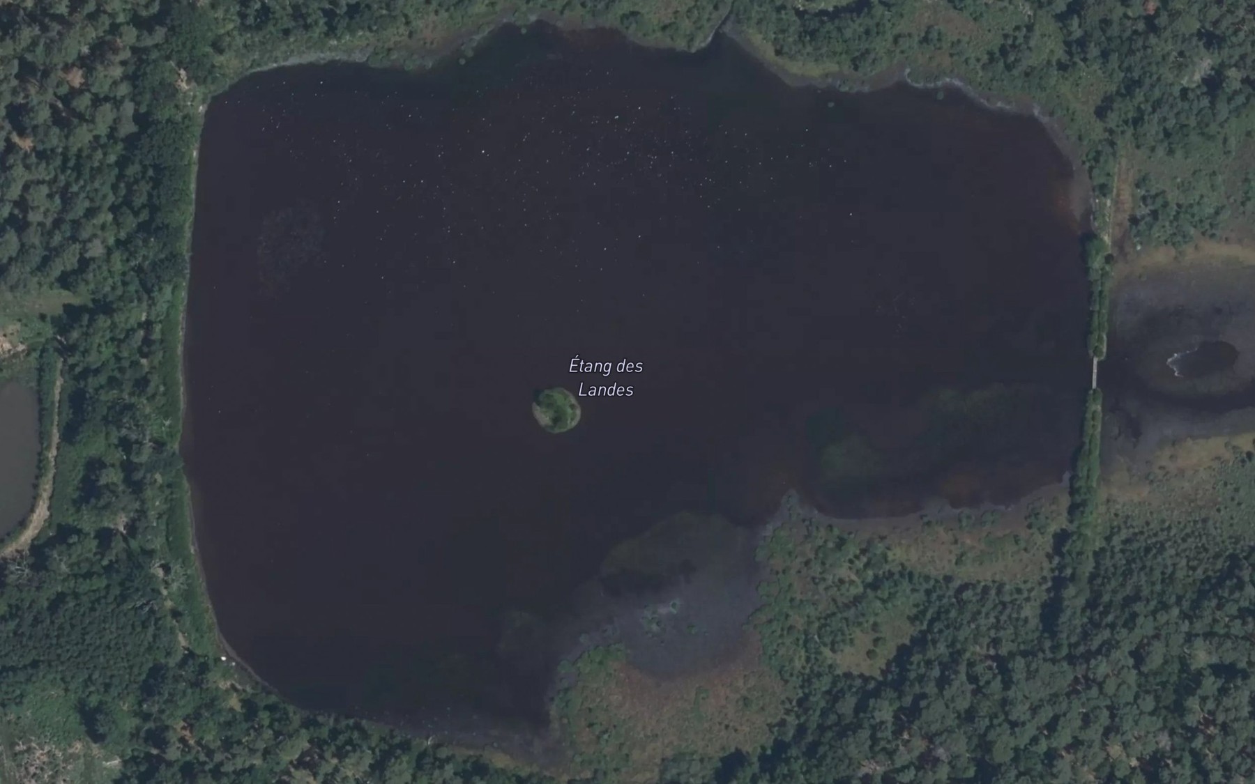Satellite map of the Etang des Landes