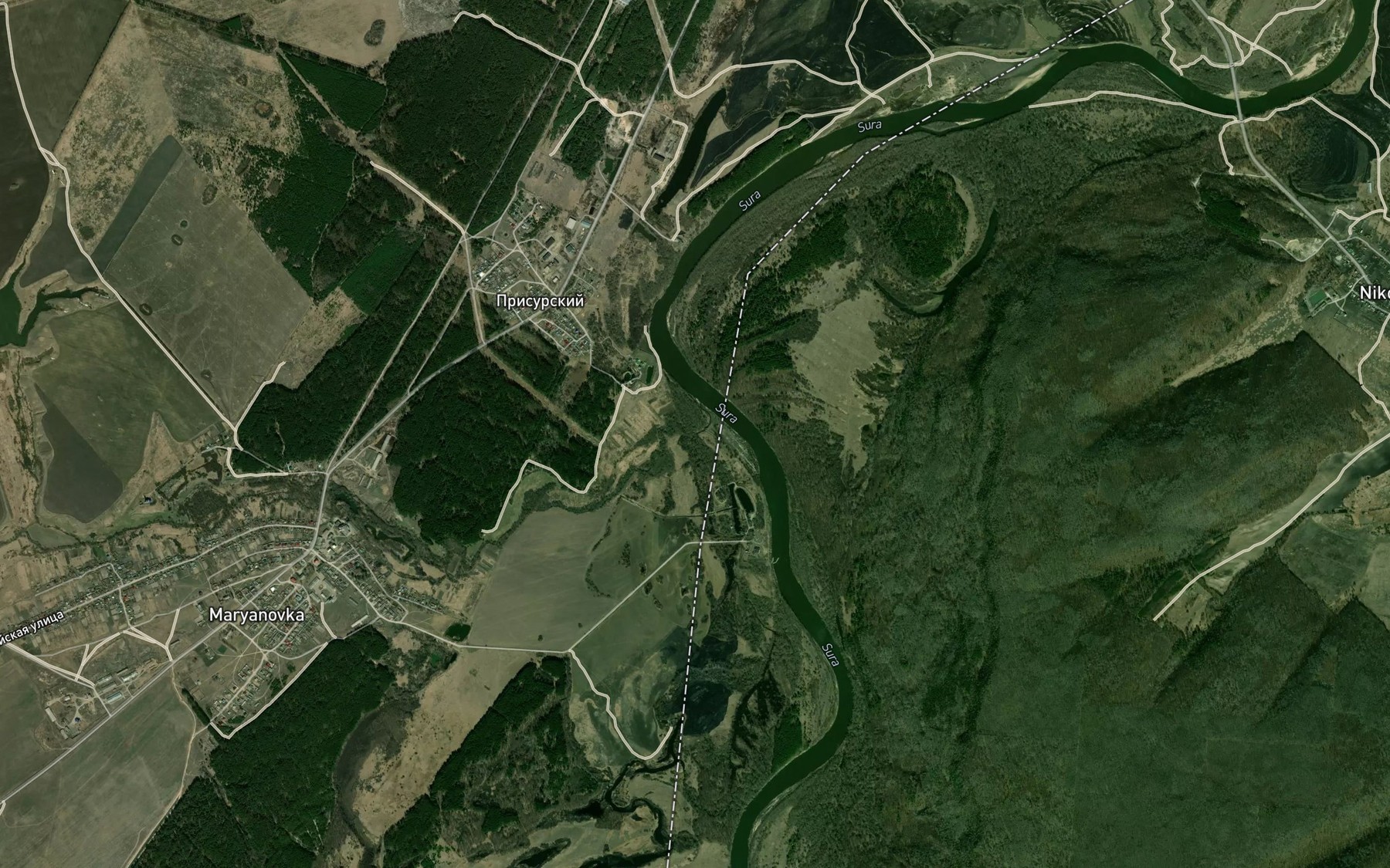 Satellite map of the Nerleyka