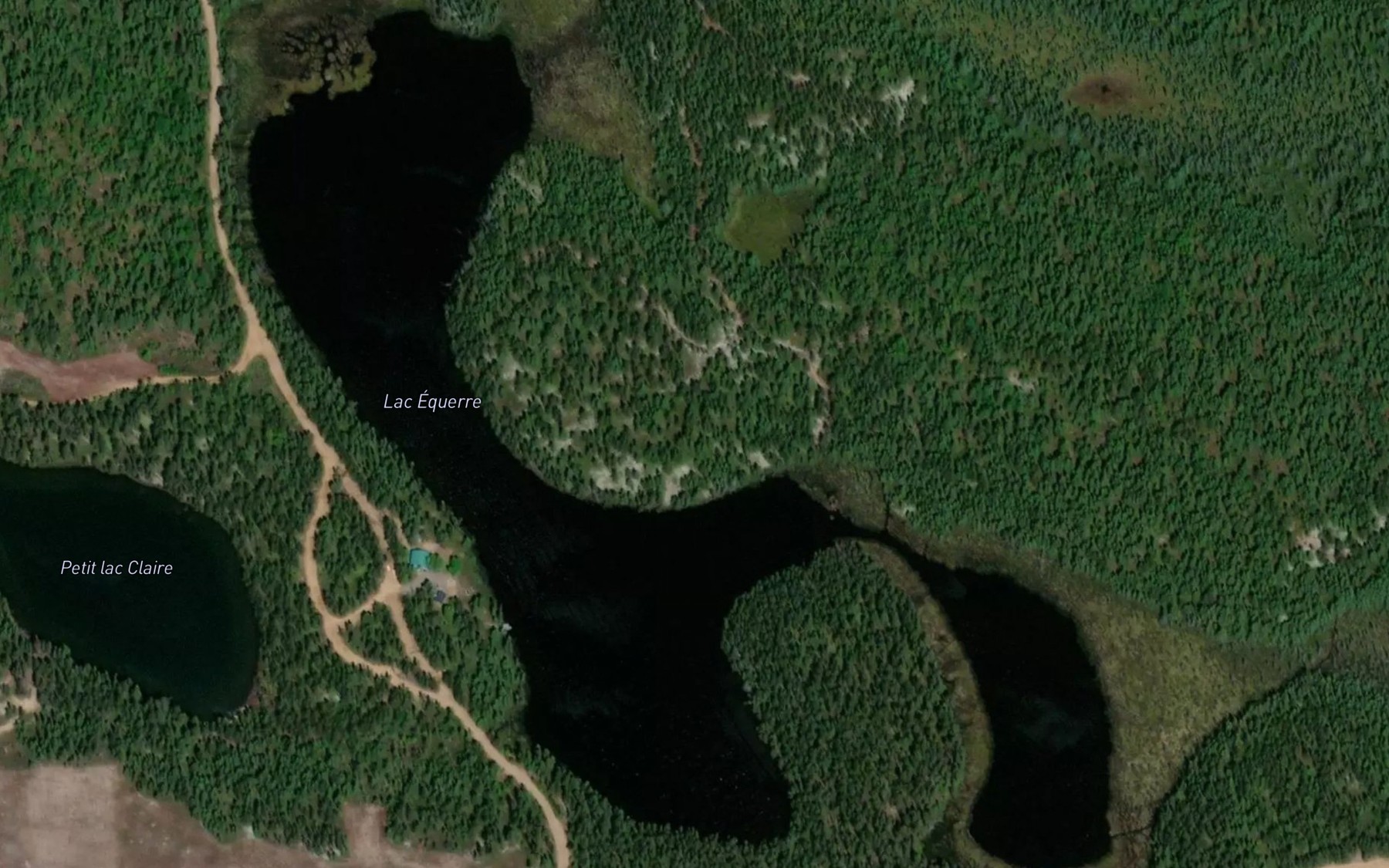 Satellite map of the Lac Equerre